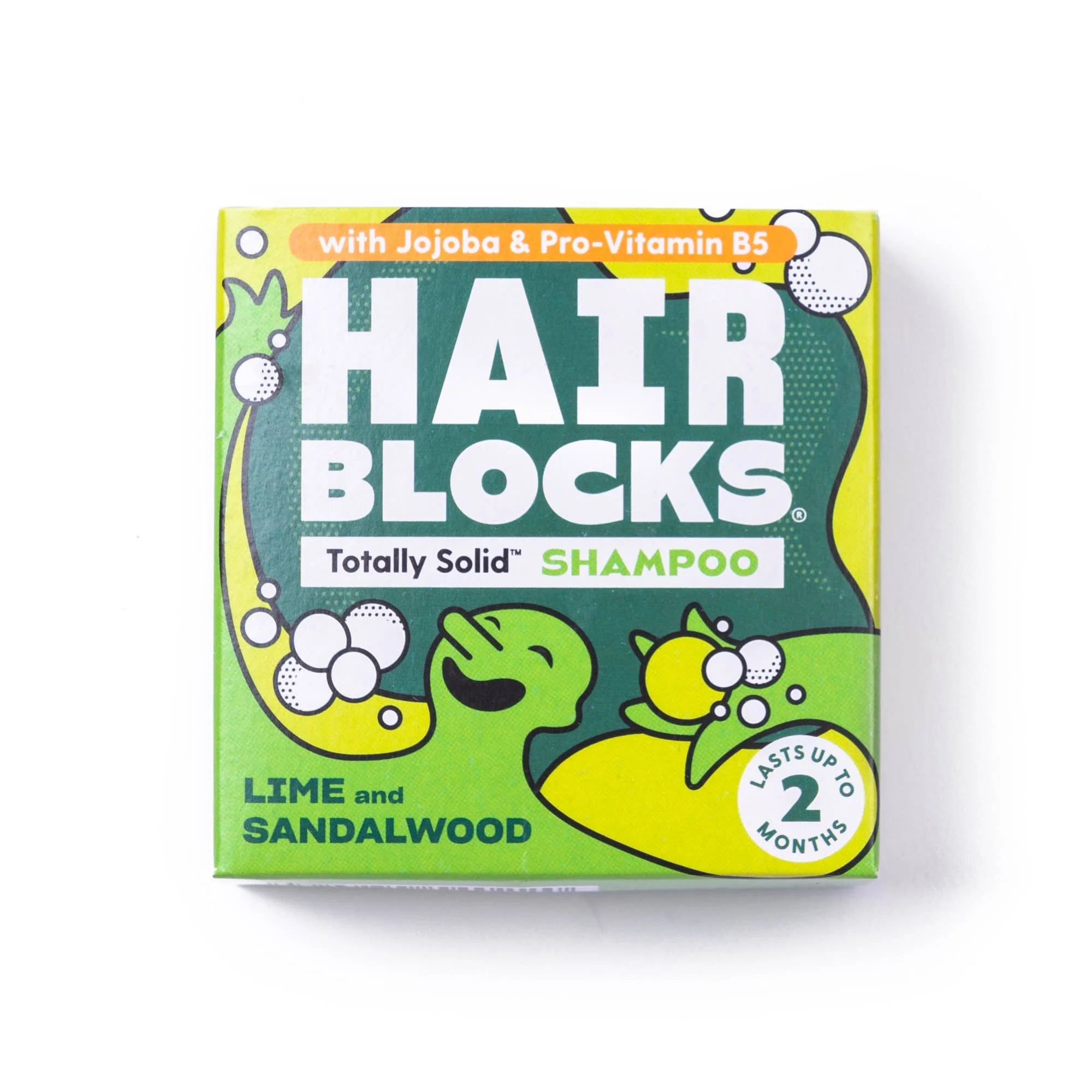Hair Blocks Solid Shampoo Lime & Sandalwood - Plastic Free Vegan Shampoo Bars - Image 2