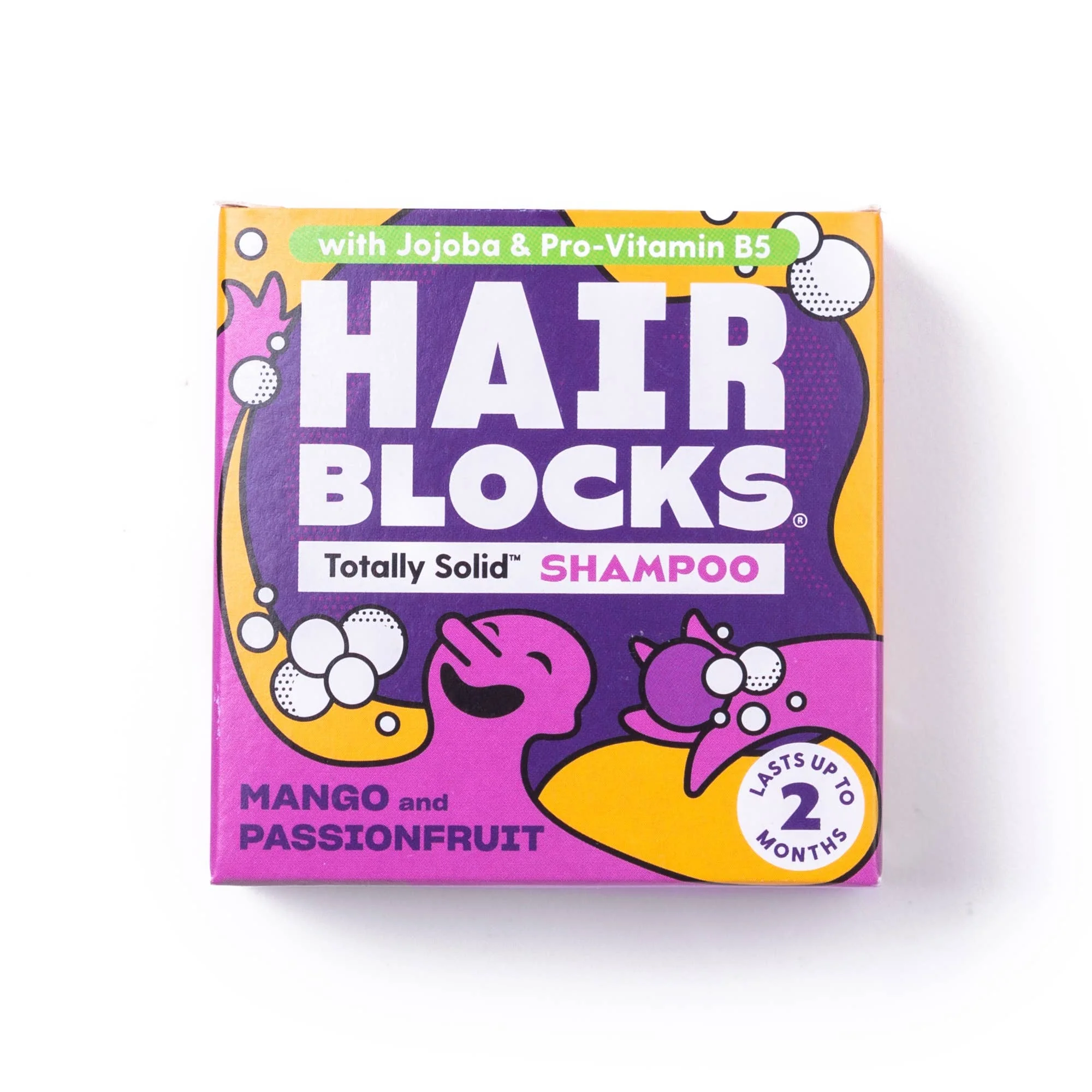 Hair Blocks Solid Shampoo Mango & Passionfruit - Plastic Free Vegan Shampoo Bars - Image 2