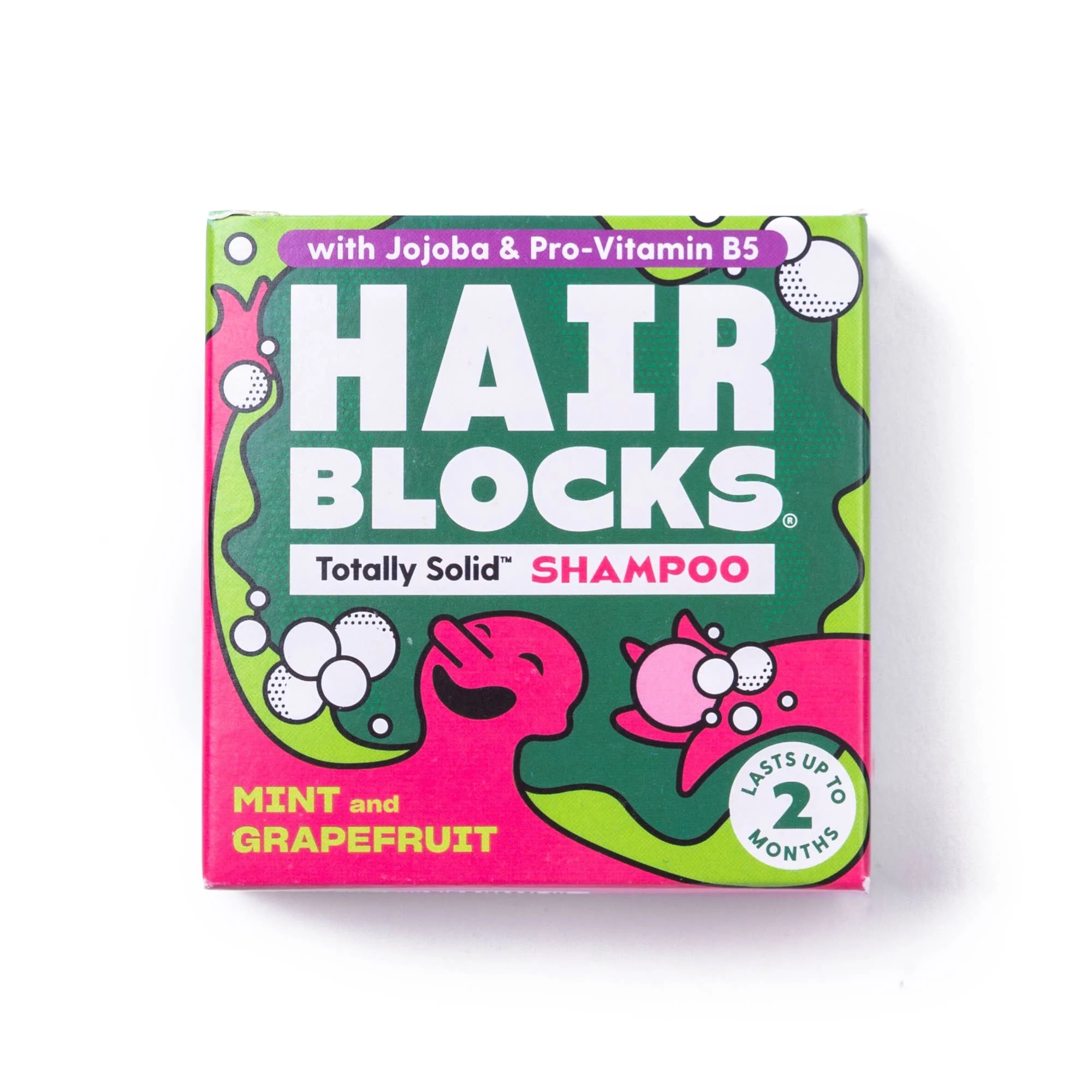 Hair Blocks Solid Shampoo Mint & Grapefruit - Plastic Free Vegan Shampoo Bars - Image 2