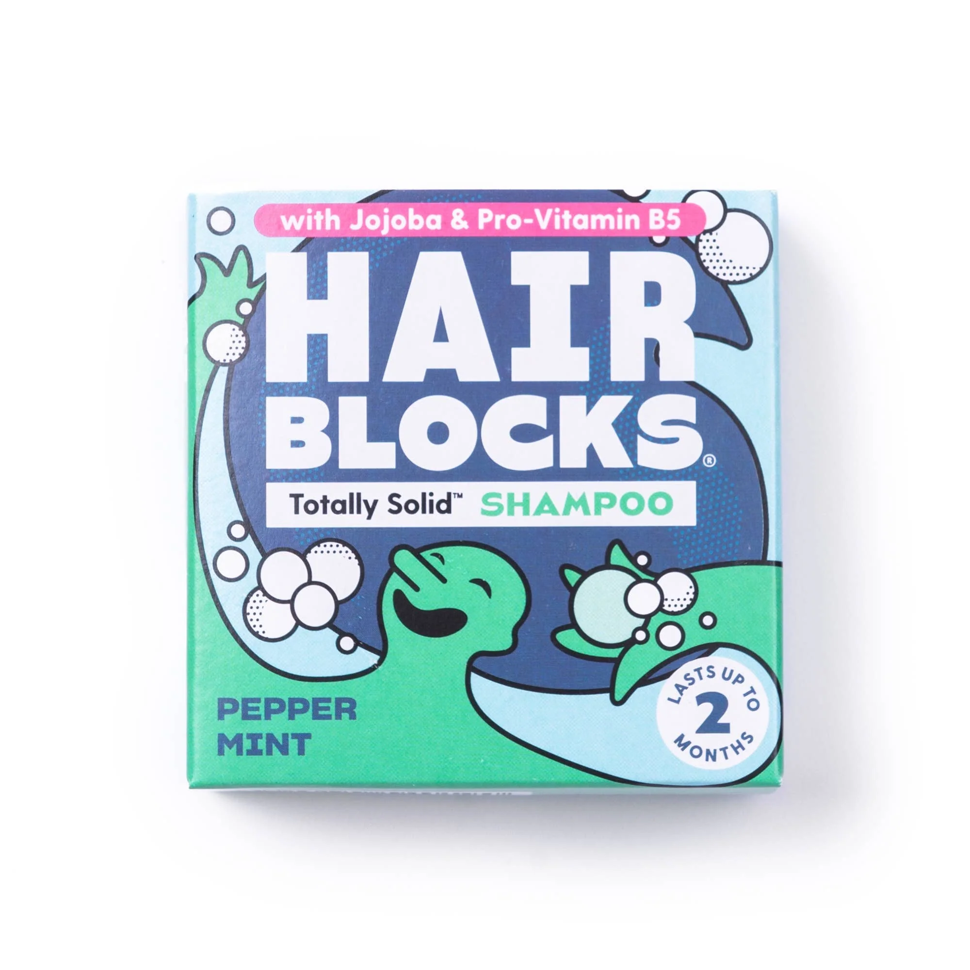 Hair Blocks Solid Shampoo Peppermint - Plastic Free Vegan Shampoo Bars - Image 2