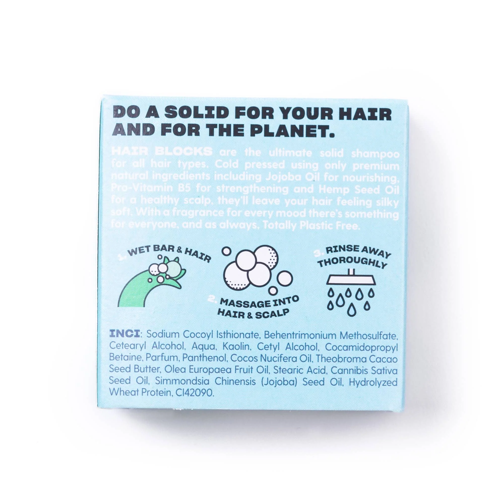 Hair Blocks Solid Shampoo Peppermint - Plastic Free Vegan Shampoo Bars - Image 3