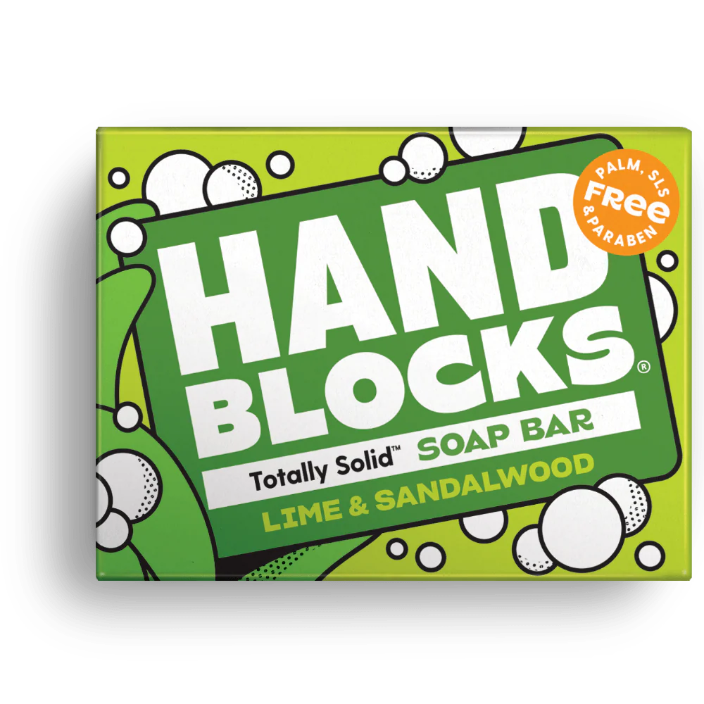 Hand Blocks Soap Lime & Sandawlwood - Plastic Free Vegan Hand Soap Bars