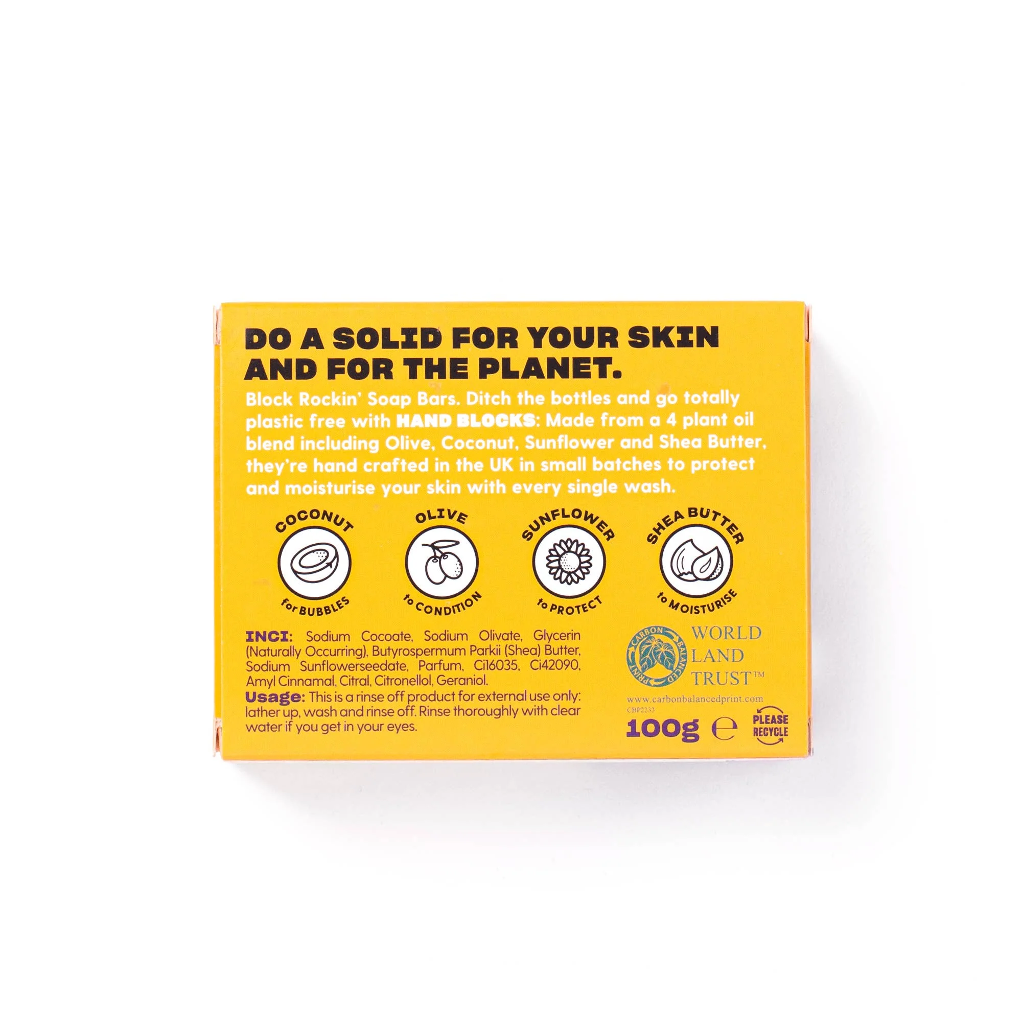 Hand Blocks Soap Mango & Passionfruit - Plastic Free Vegan Hand Soap Bars - Image 3