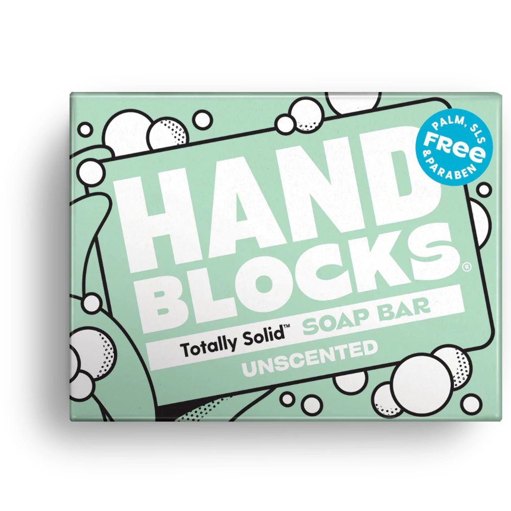 Hand Blocks Soap Naked Unscented - Plastic Free Vegan Hand Soap Bars