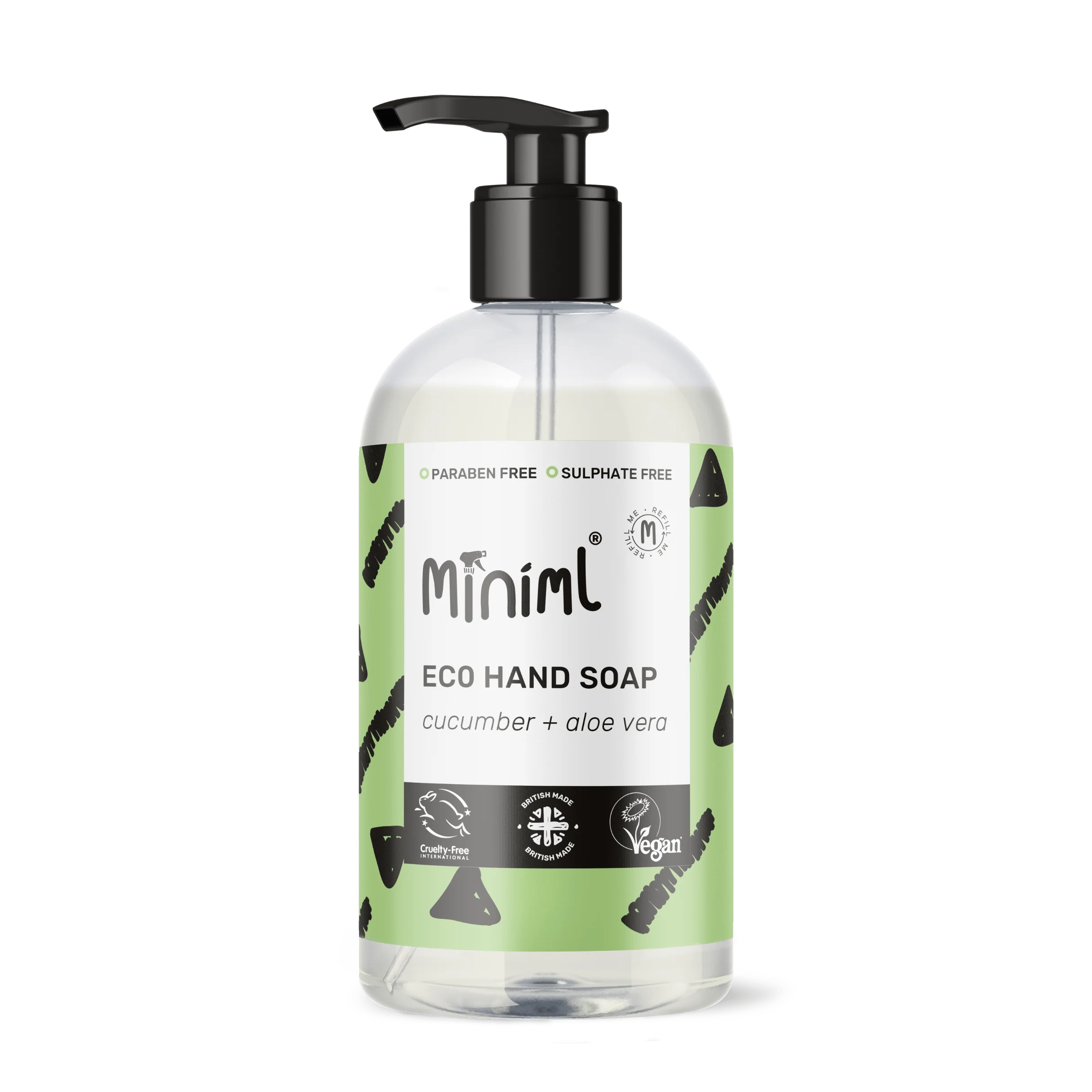 Cucumber & Aloe Hand Soap – 500ml Antibacterial Gel Cleanser