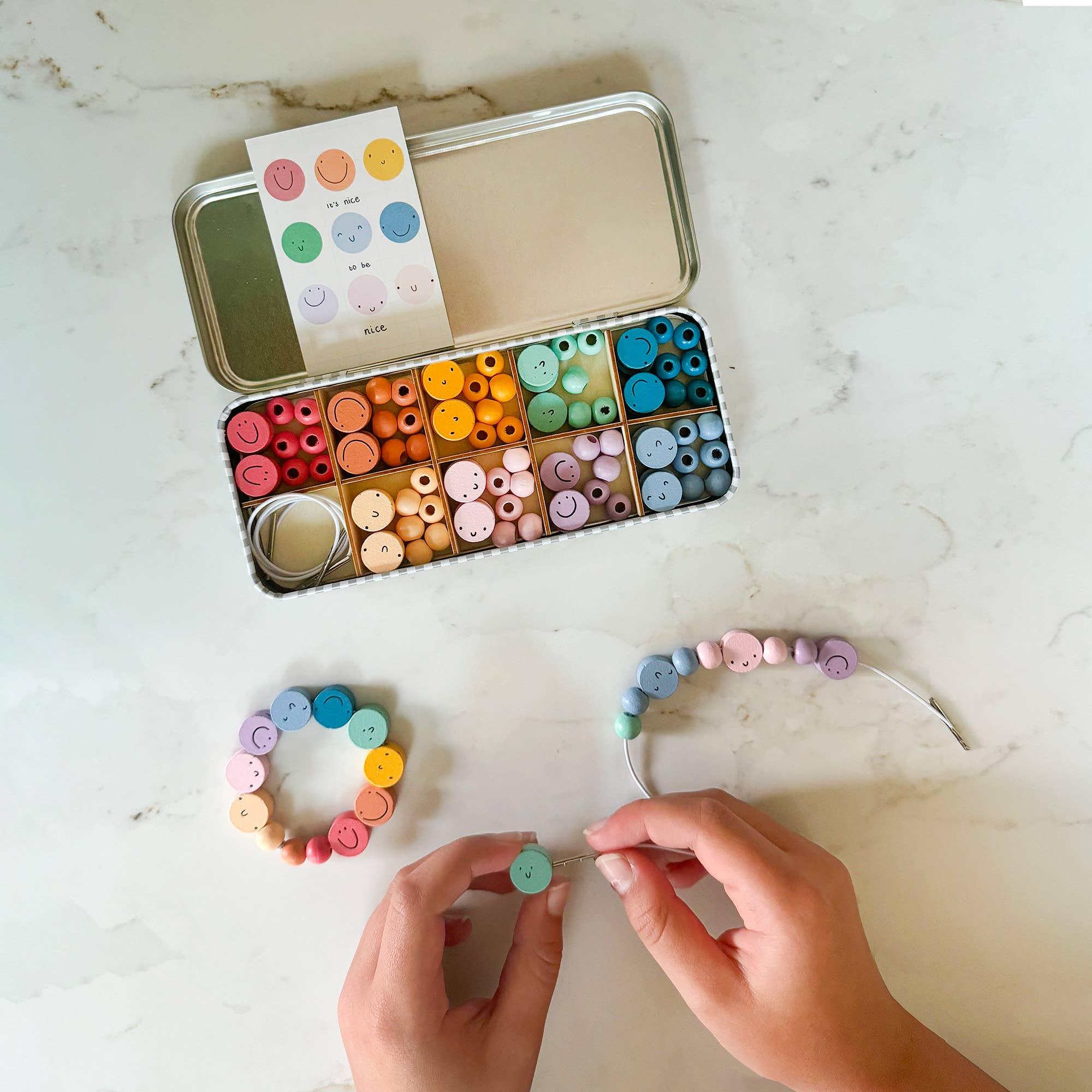 It’s Nice To Be Nice Bracelet Beading Gift Kit for Children - Image 4