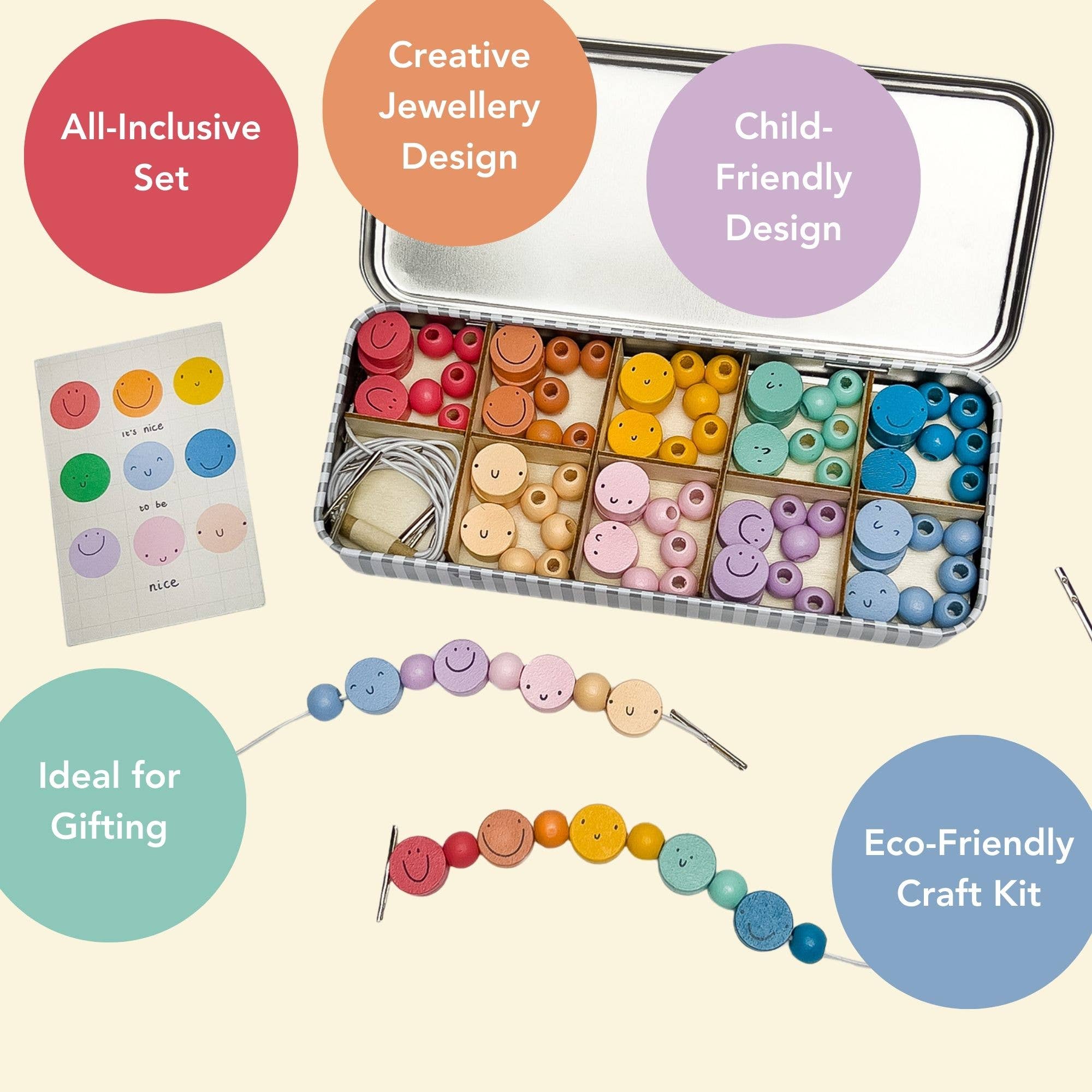 It’s Nice To Be Nice Bracelet Beading Gift Kit for Children - Image 5