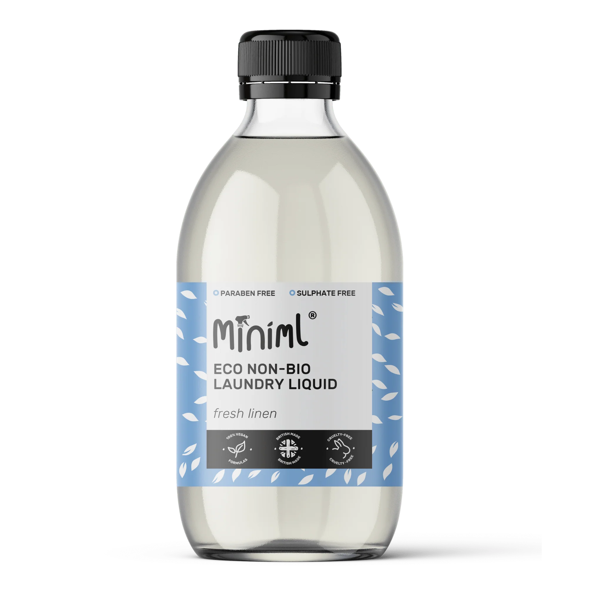 Fresh Linen Non-Bio Laundry Liquid – 500ml Refillable Glass Bottle