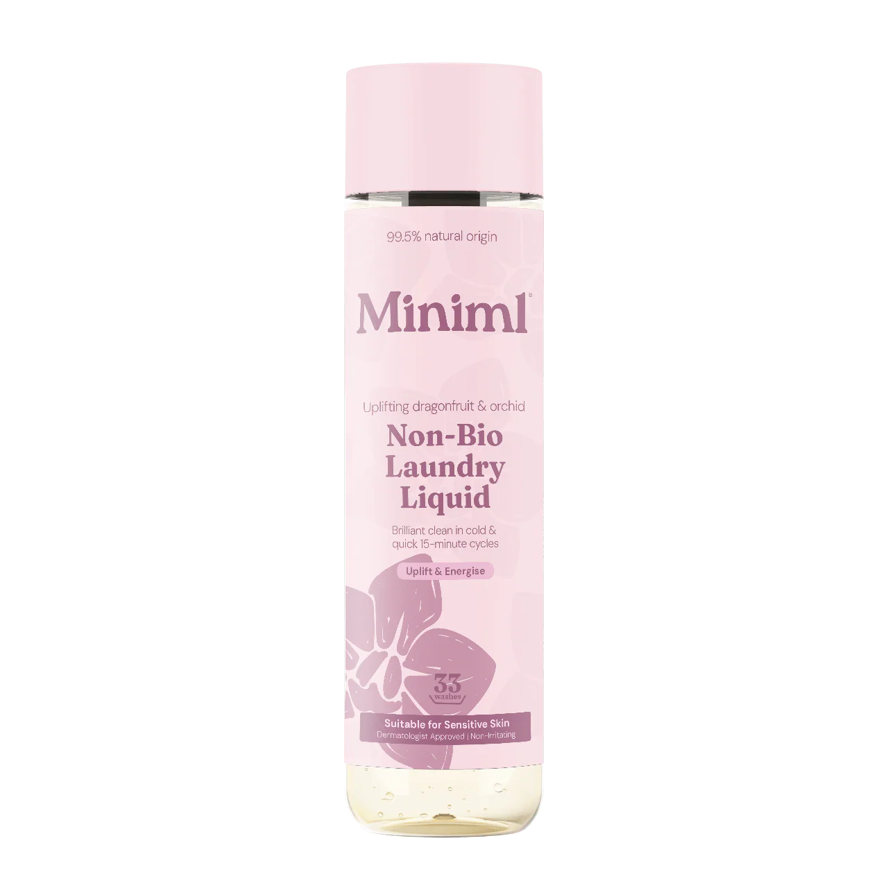 Miniml Non-Bio Laundry Liquid Pink Dragonfruit + Orchid 1L for Sensitive Skin