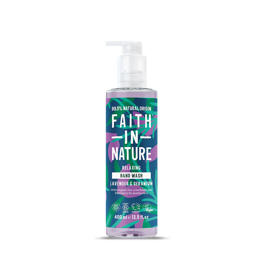 Lavender & Geranium Hand Wash 400ml – 99.5% Natural Origin