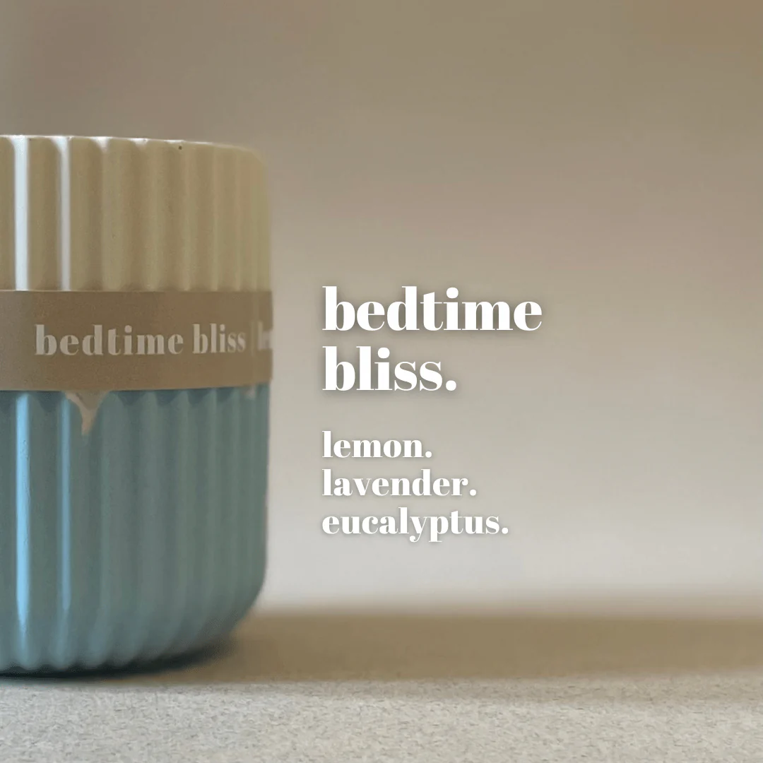 Lemon & Lavender Stoneware Soy Candle – Relaxing Bedtime Candle - Image 2