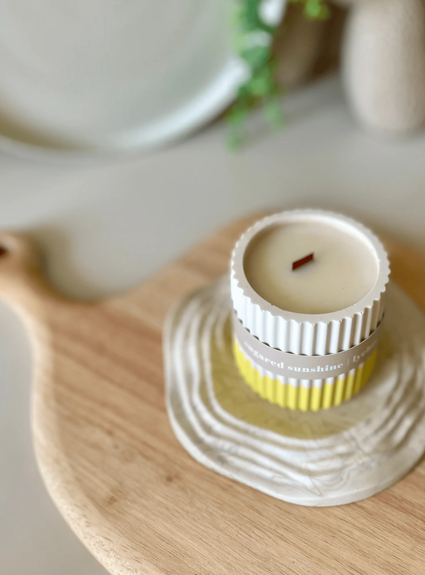 Lychee Stoneware Soy Candle – Fresh Fruity Tropical Candle - Image 2