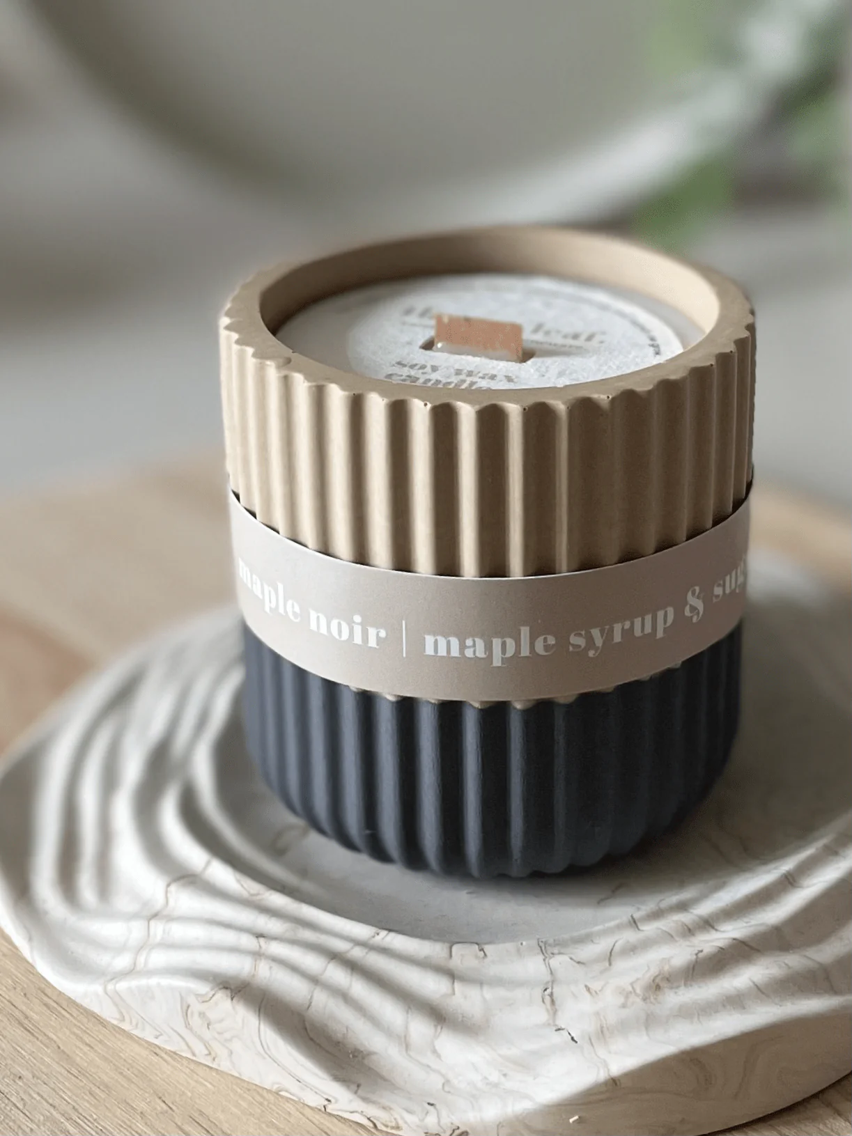 Maple Syrup Stoneware Soy Candle – Warm Scandi-Inspired Scent - Image 2