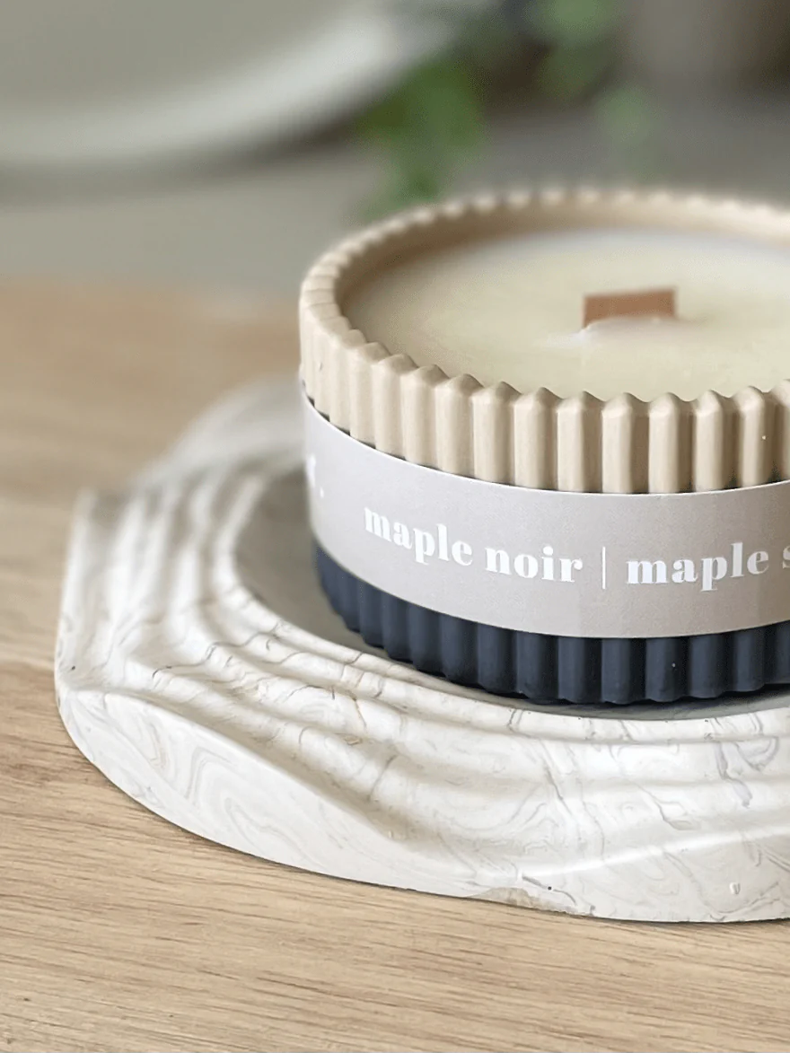 Maple Syrup Stoneware Soy Candle – Rustic Scandi Home Fragrance - Image 2