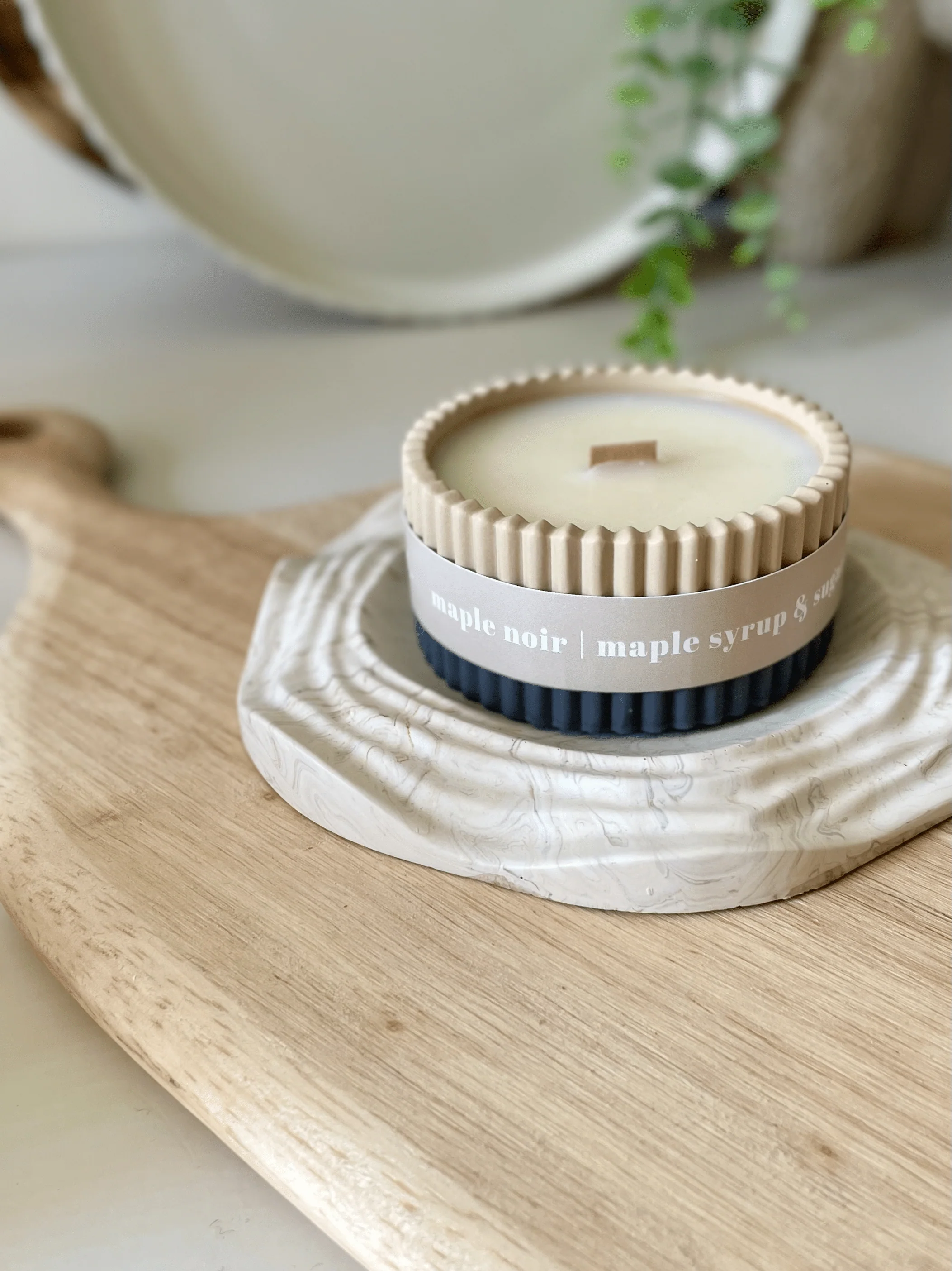 Maple Syrup Stoneware Soy Candle – Rustic Scandi Home Fragrance - Image 7