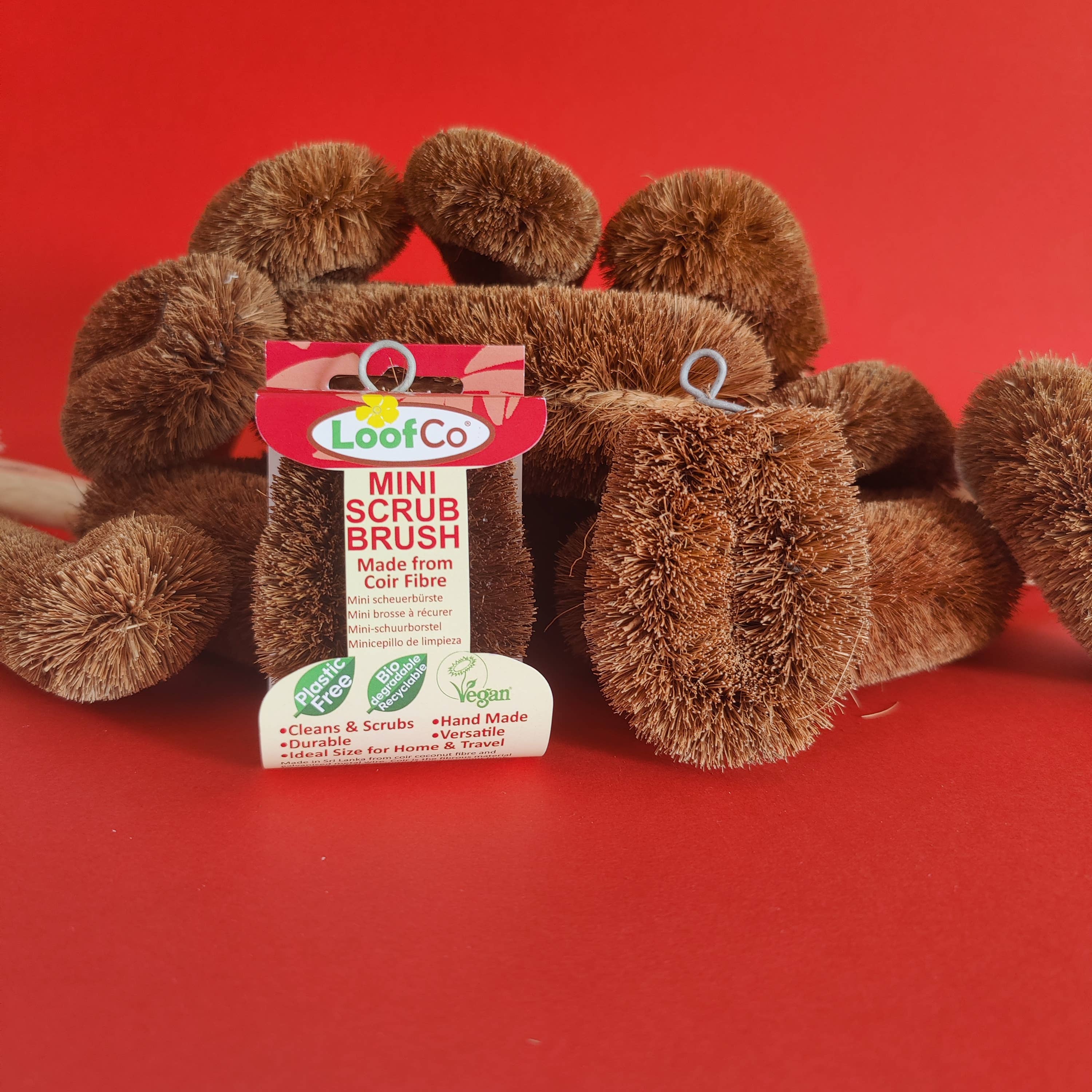 LoofCo Mini Scrub Brush – Natural Coconut Coir Fibre Cleaning Brush - Image 5