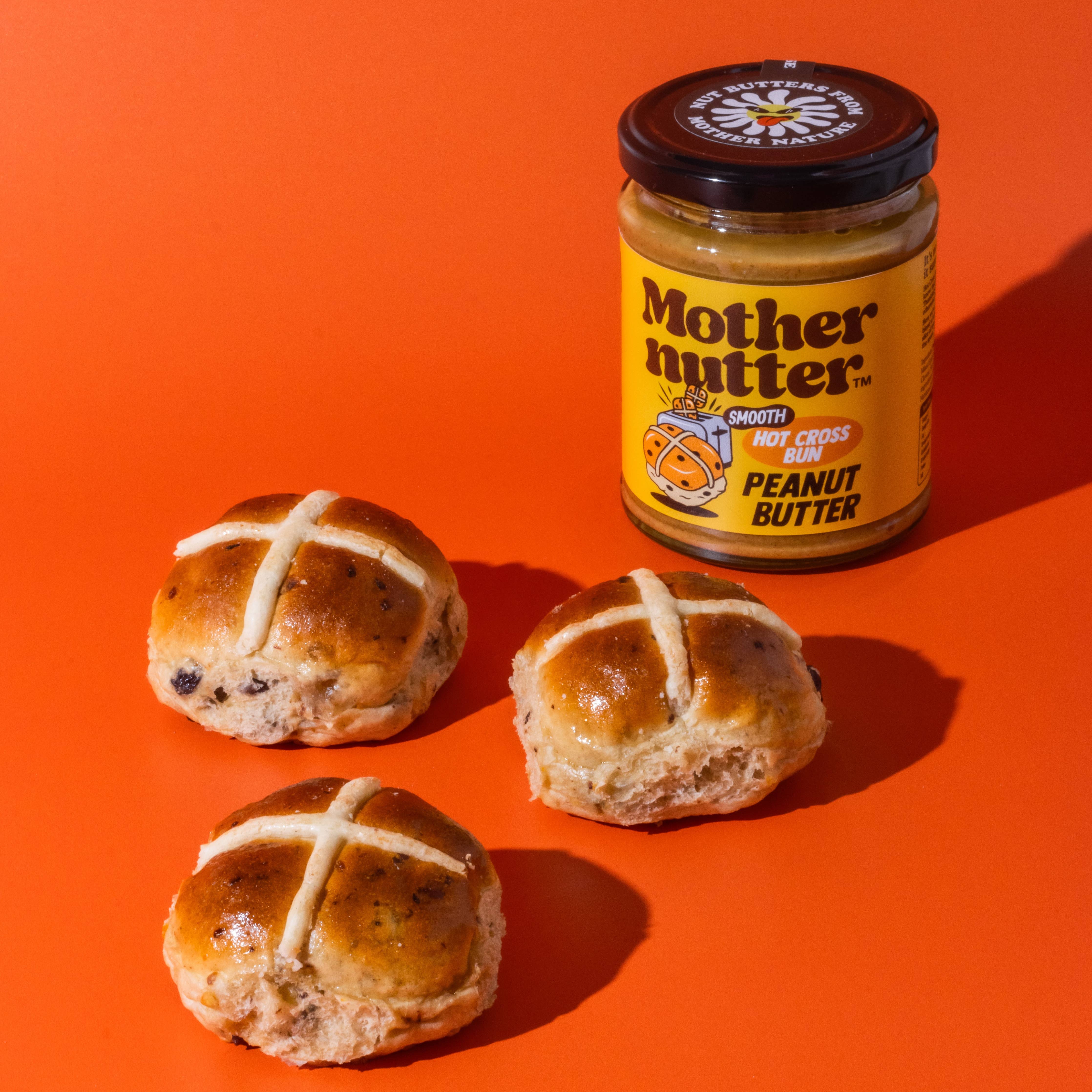 Mothernutter Smooth Hot Cross Bun Peanut Butter (280g) - Image 2