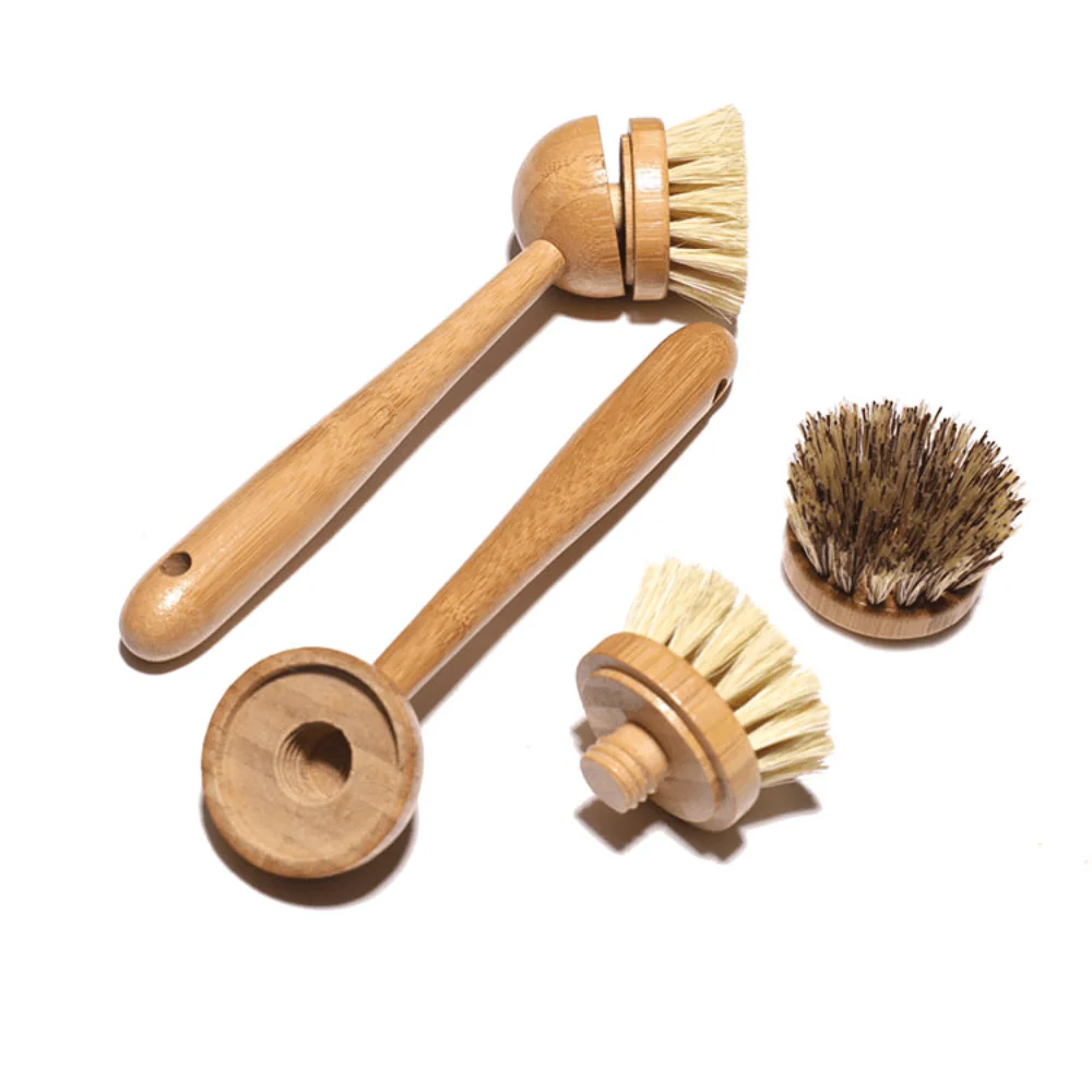Multi Use Bamboo Dish Brush Set