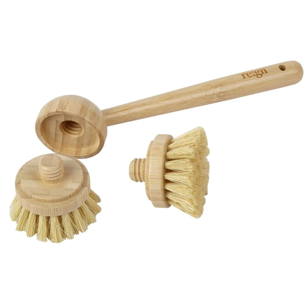 Multi Use Bamboo Dish Brush Set - Image 4