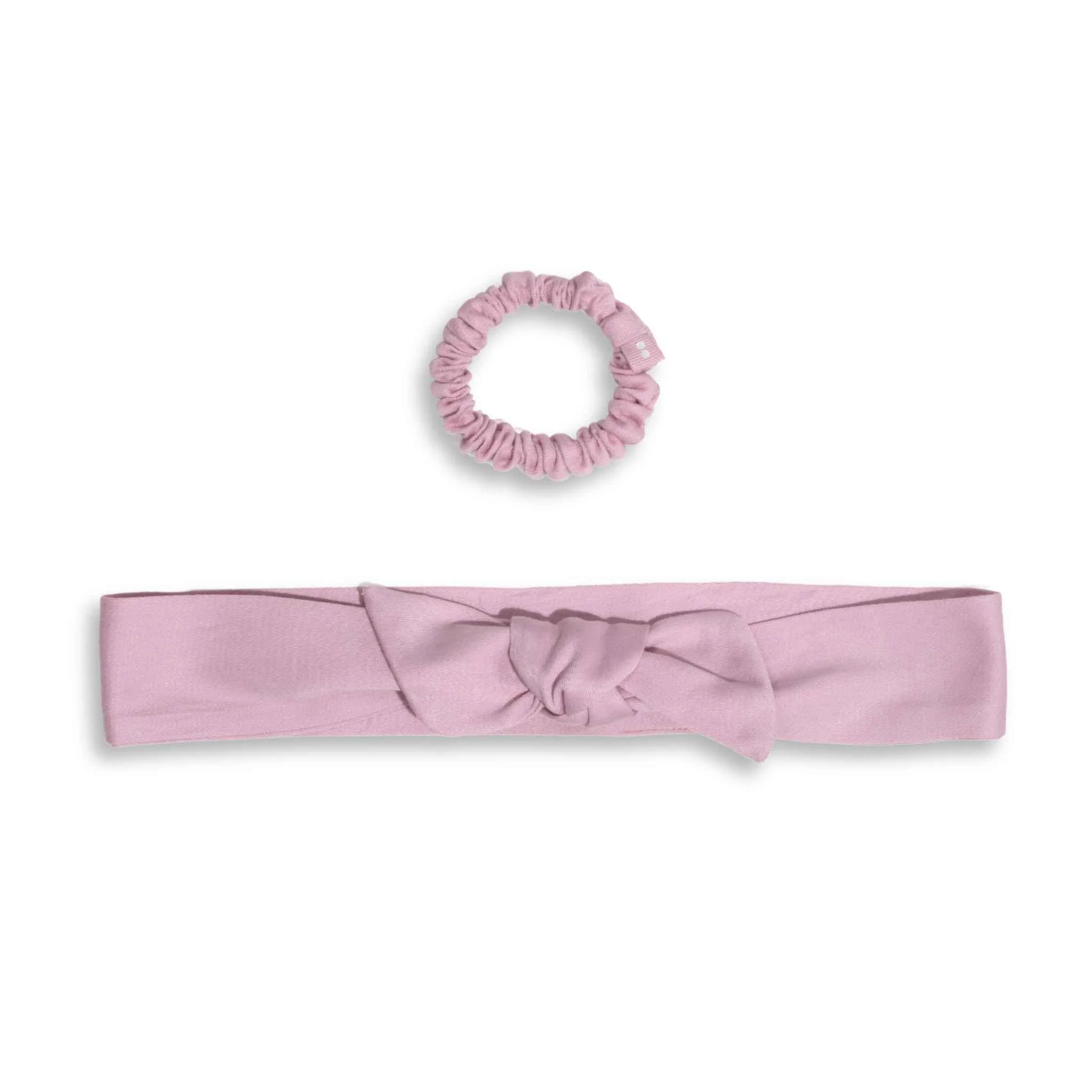 Multi-Use Organic Cotton Satin Bow Scrunchie – Violet Ice - Image 7