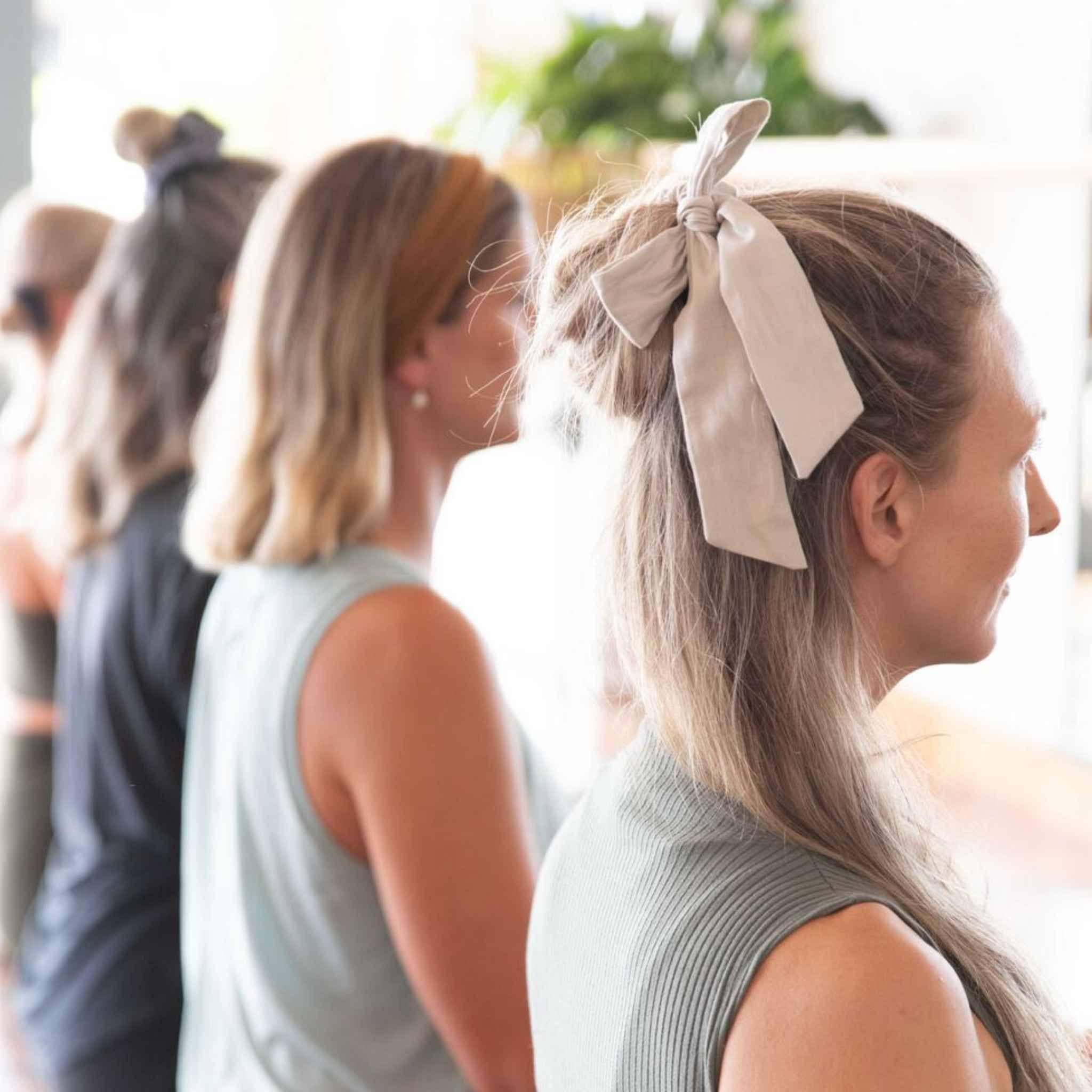 Multi-Use Satin Bow Scrunchie – Organic Cotton 3-in-1 - Image 4