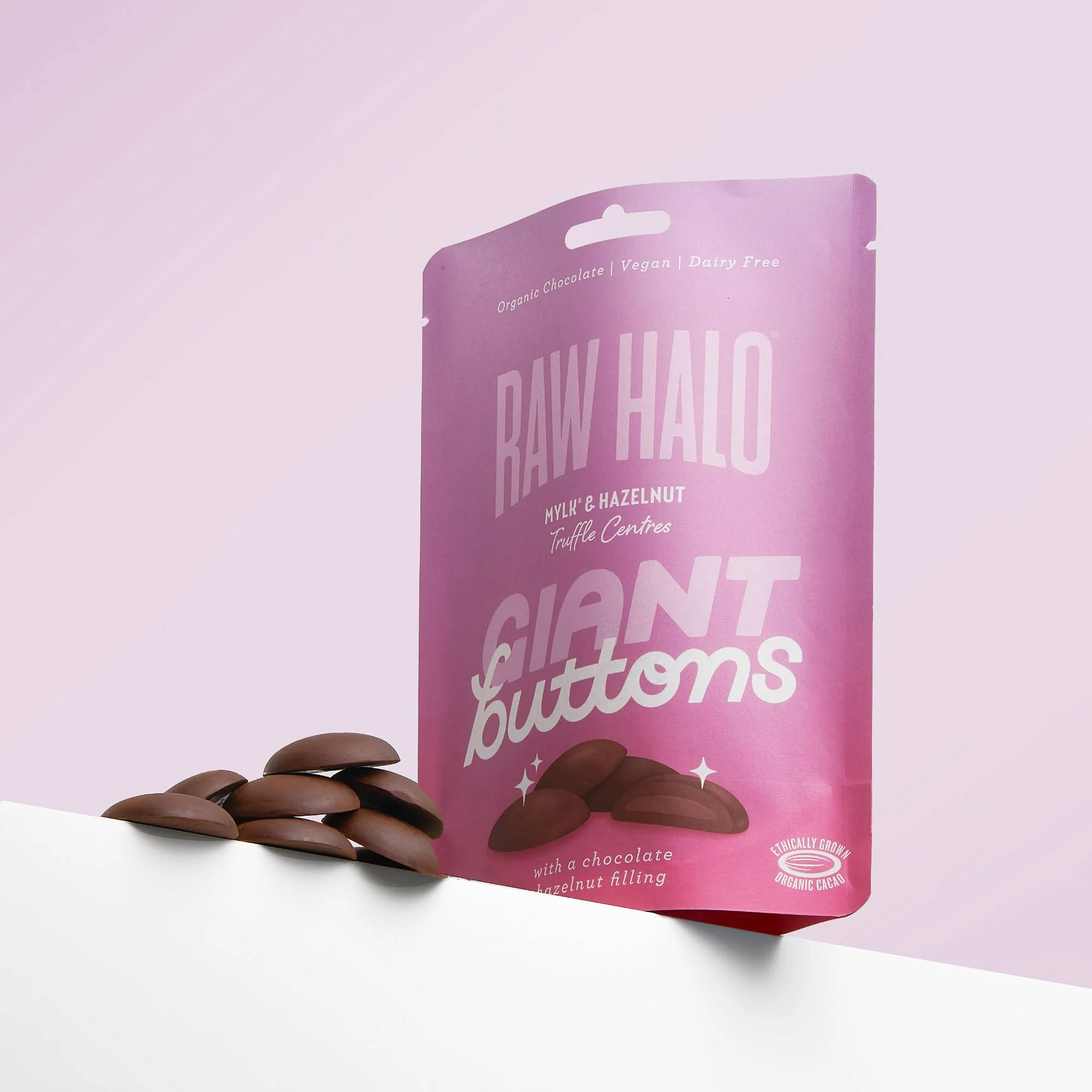 Organic Vegan Hazelnut Truffle Chocolate Buttons 90g - Image 7