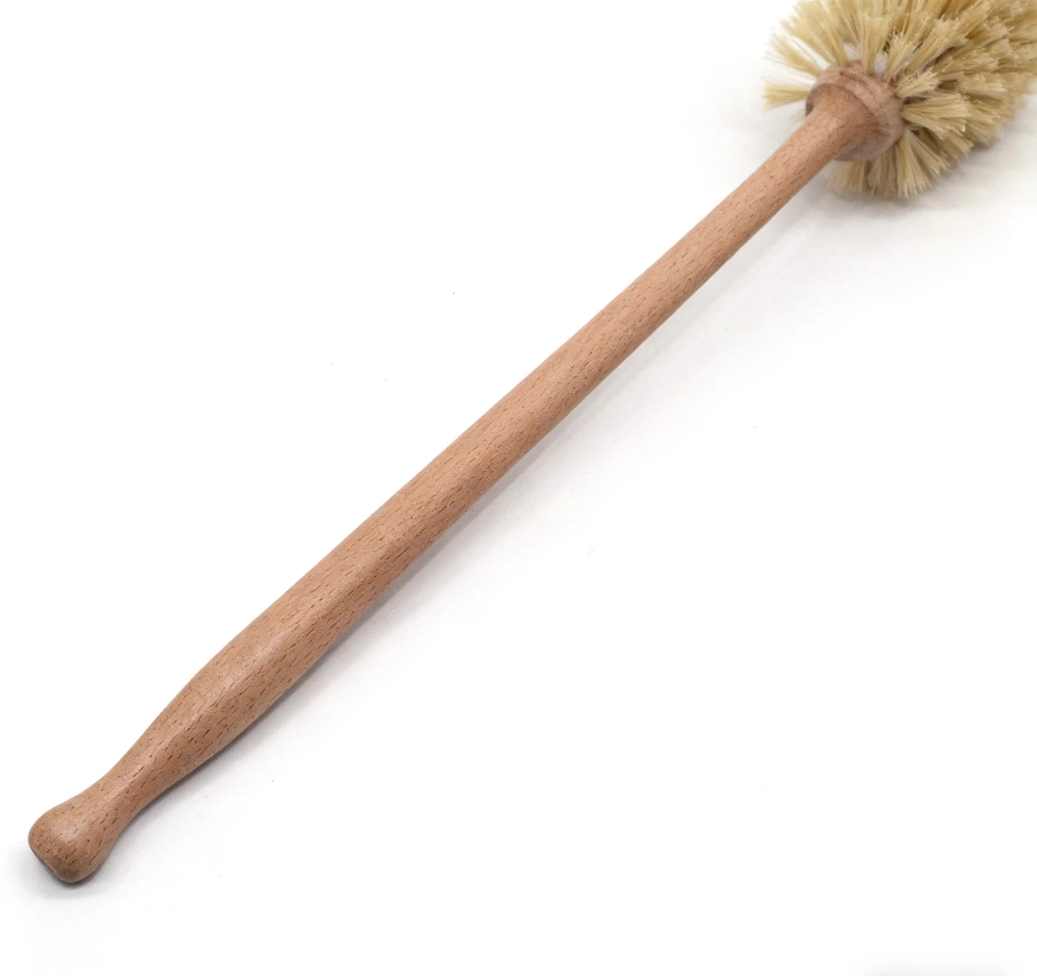 Natural Wooden Toilet Brush with Beech Wood Handle and Sisal Bristles - Image 3