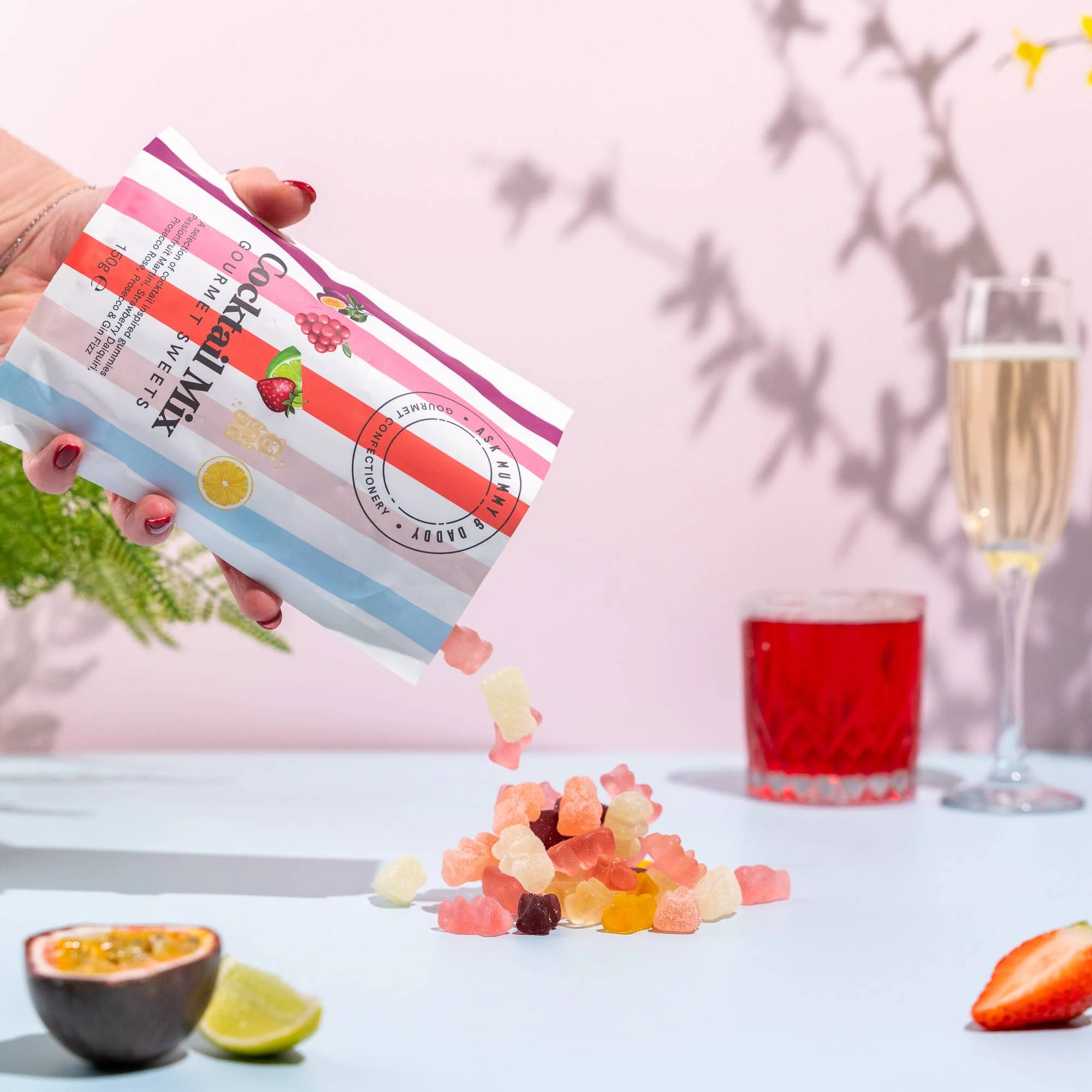Ask Mummy & Daddy Cocktail Mix Share Bag 150g – Mixed Cocktail Gummies - Image 2