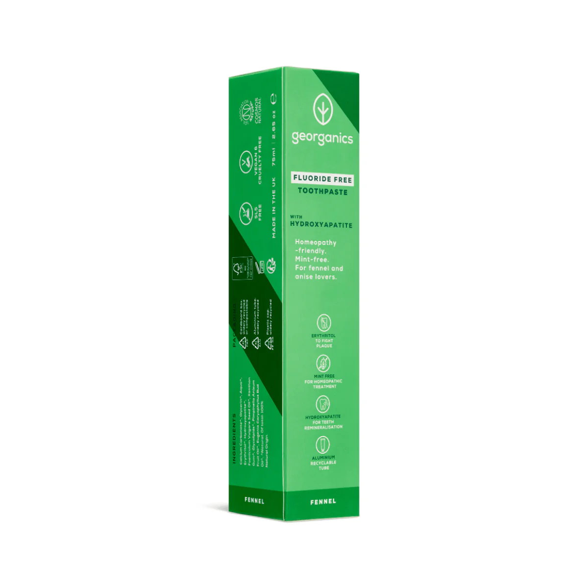 Georganics Fluoride-Free Fennel Toothpaste with Hydroxyapatite - Image 3