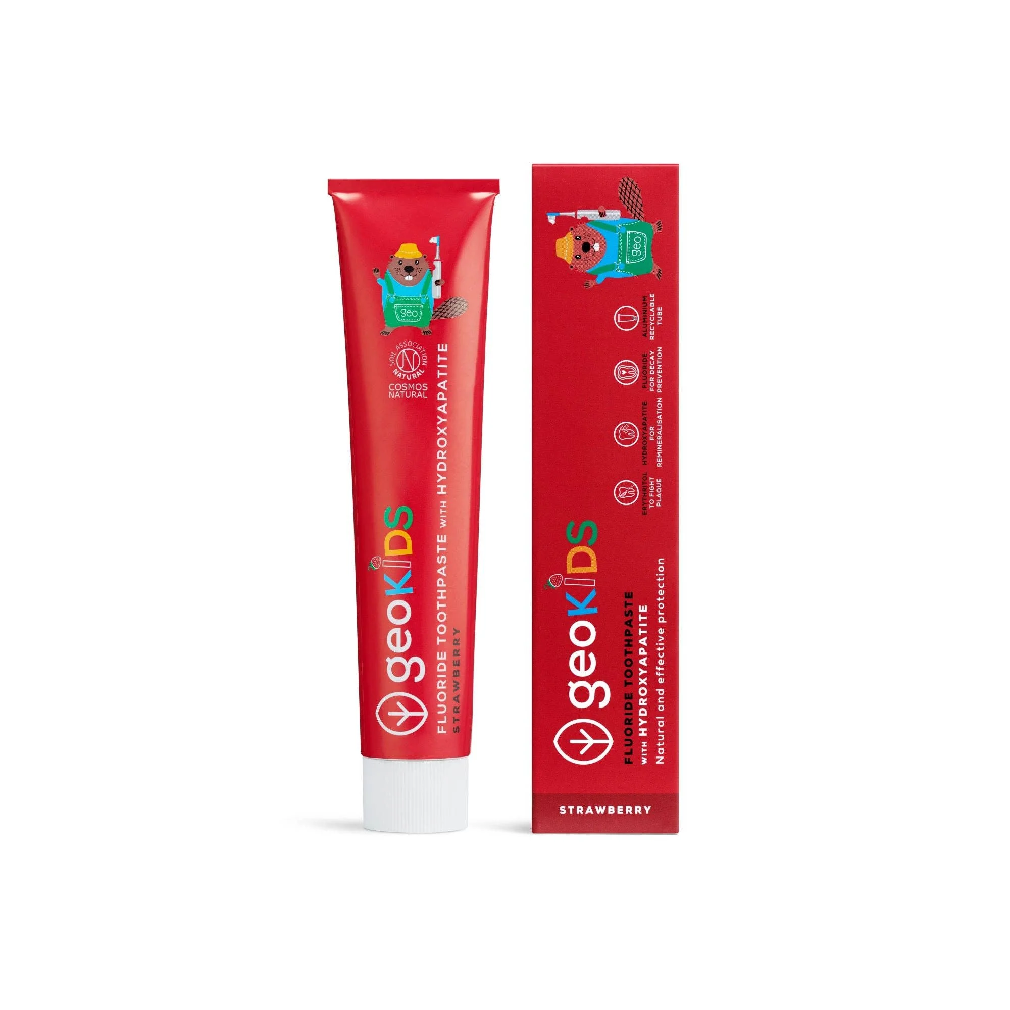 Georganics Kids Toothpaste with Hydroxyapatite – Strawberry - Image 2
