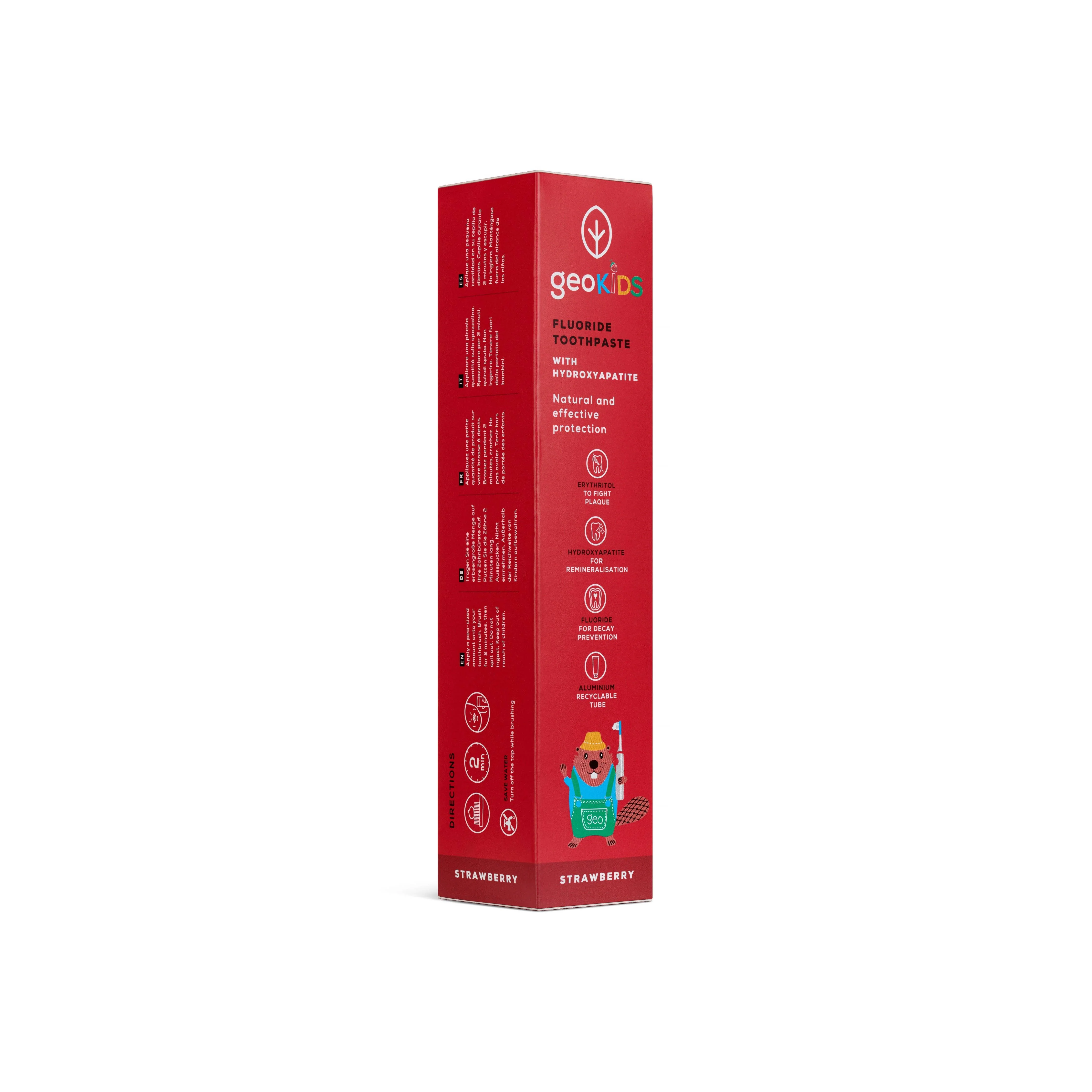 Georganics Kids Toothpaste with Hydroxyapatite – Strawberry - Image 4