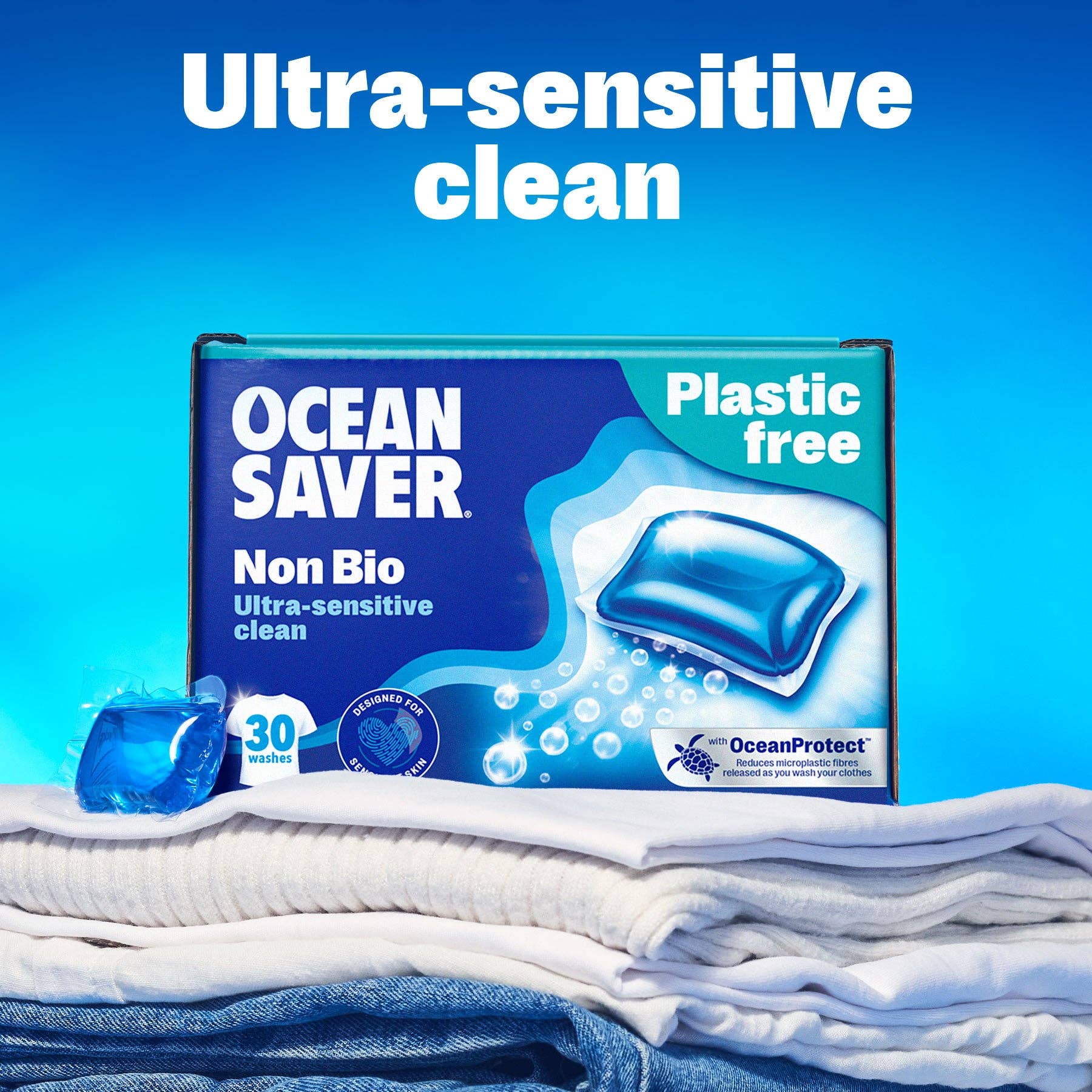 OceanSaver Plastic-Free Laundry Detergent Capsules (30 Wash) - Image 2