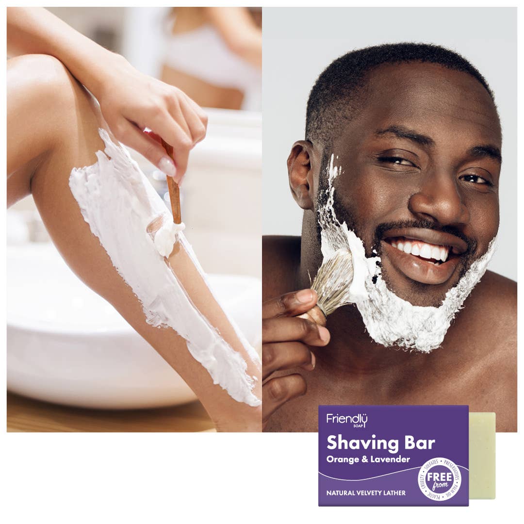 Shaving Soap Bar – Fragrance-Free or Orange & Lavender – Plastic-Free - Image 4