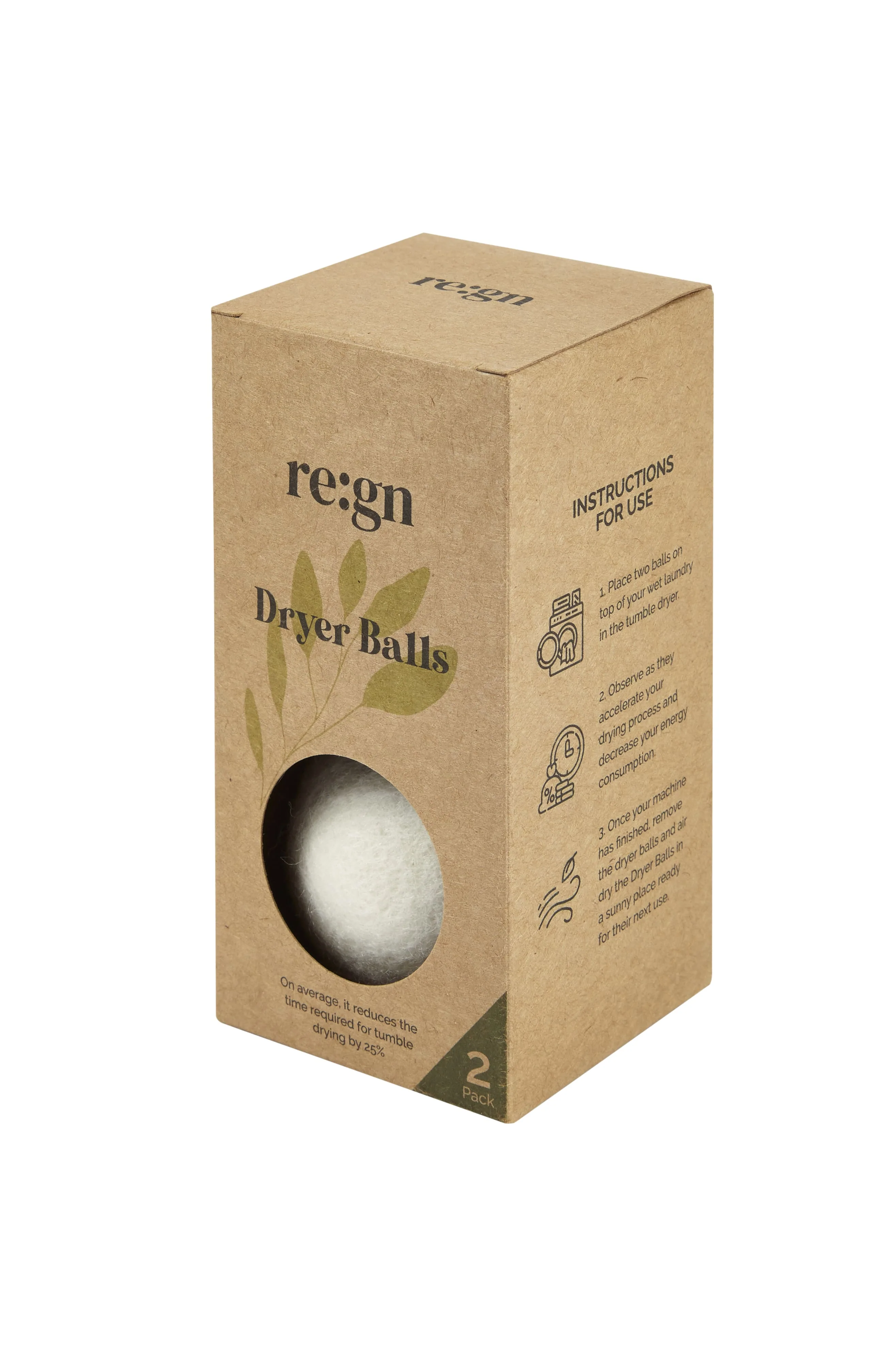 Organic Wool Tumble Dryer Balls - 2 Pack - Image 3