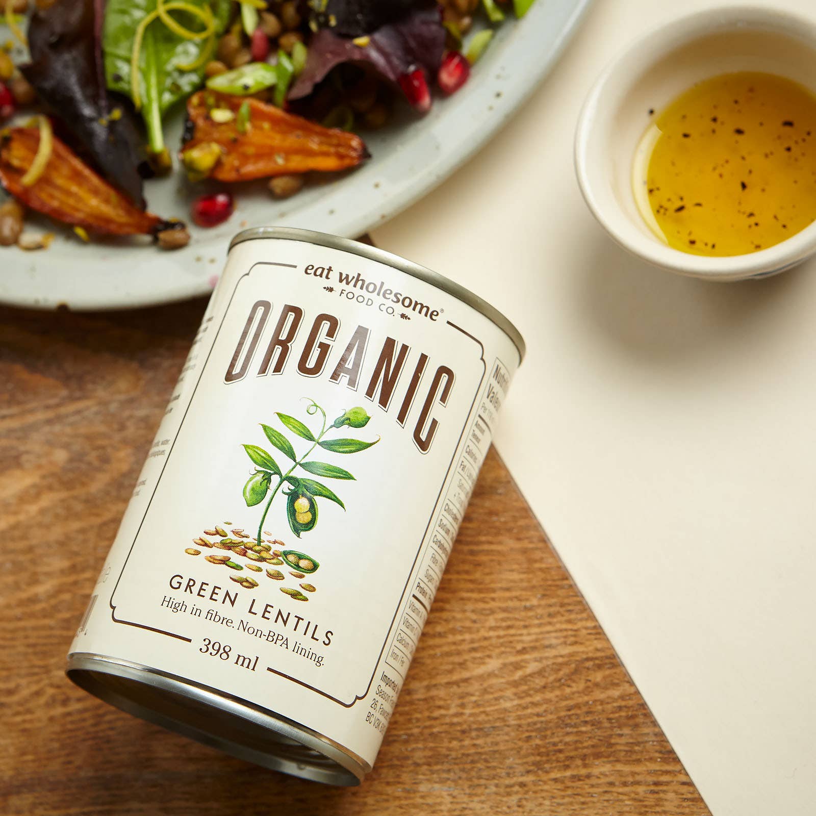 Eat Wholesome Organic Green Lentils 400g – No Added Salt - Image 2