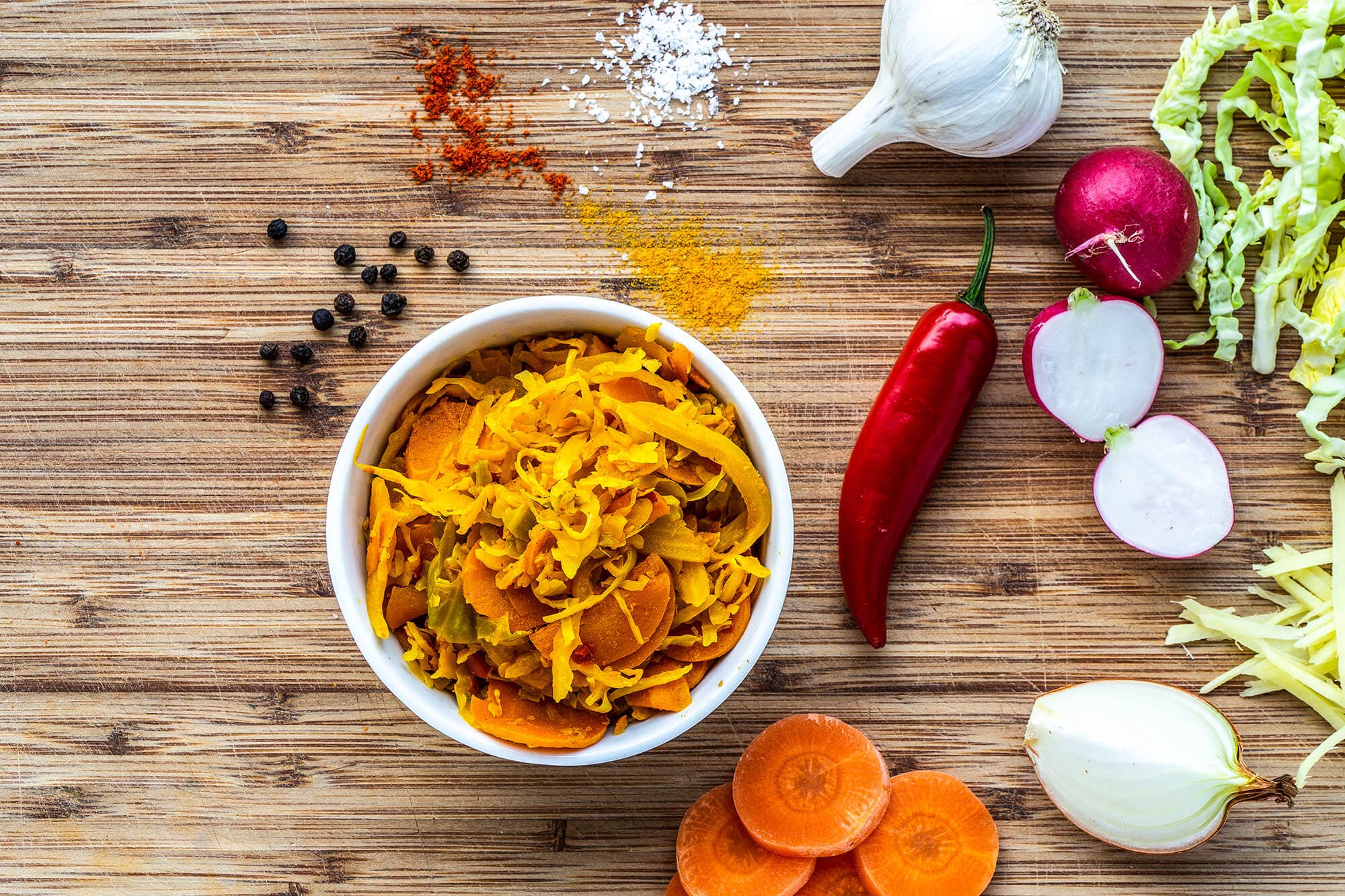 Organic Turmeric & Black Pepper Kimchi – Unpasteurised 475g Vegan - Image 4