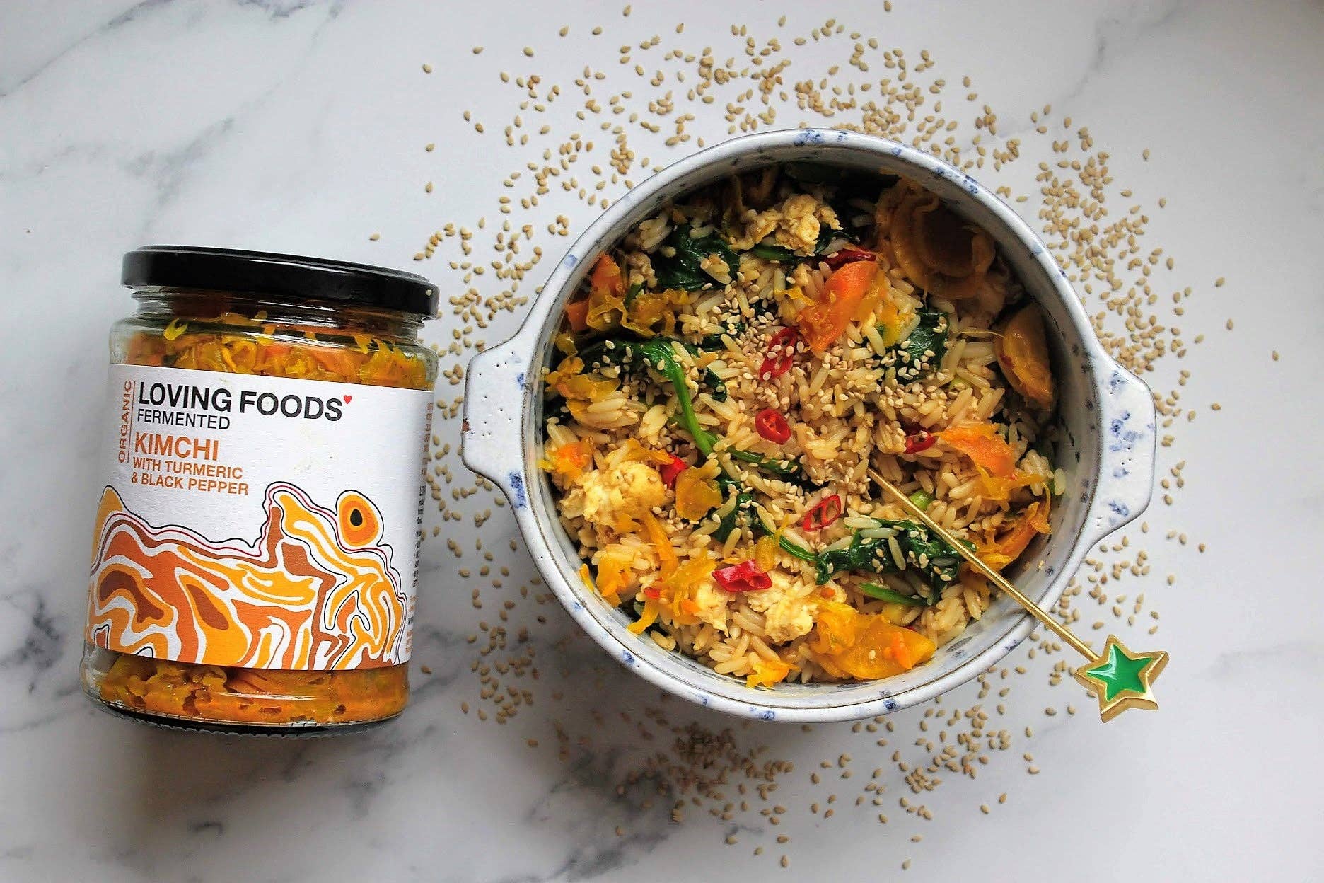 Organic Turmeric & Black Pepper Kimchi – Unpasteurised 475g Vegan - Image 5