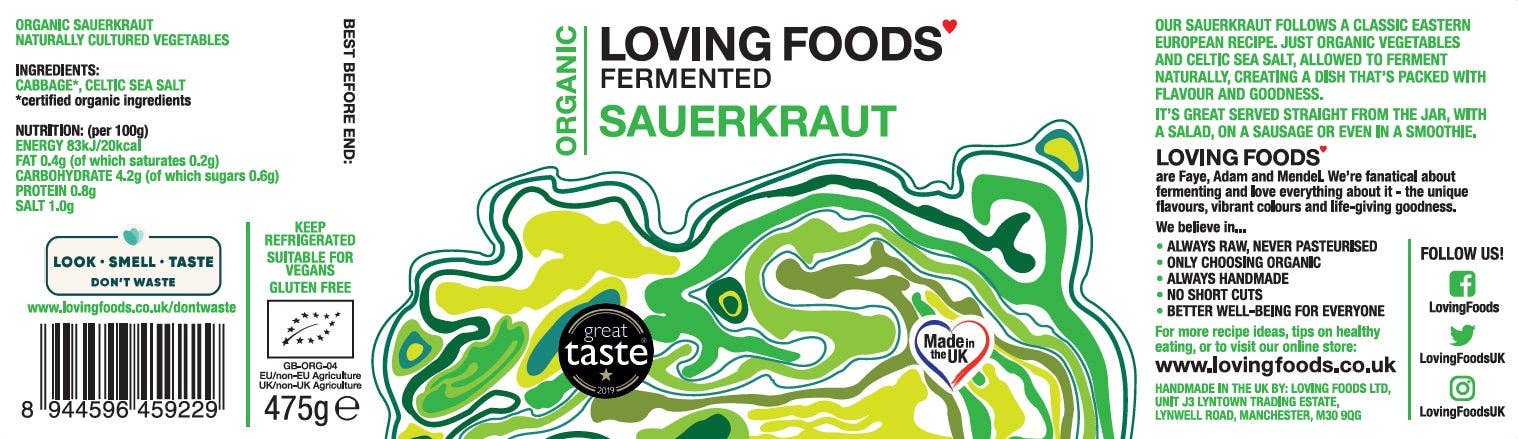 Organic Sauerkraut – Raw Unpasteurised Fermented Cabbage 475g Vegan - Image 5
