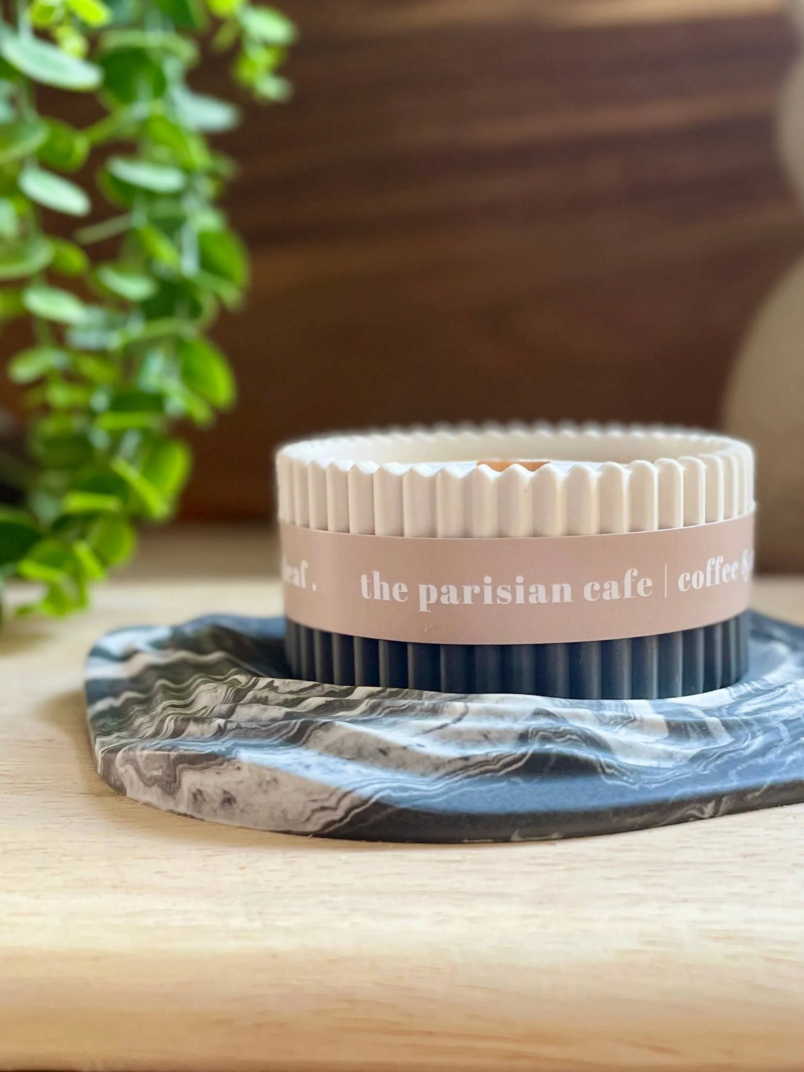 Parisian Café Luxury Soy Candle – Coffee & Croissant Morning Scent - Image 3