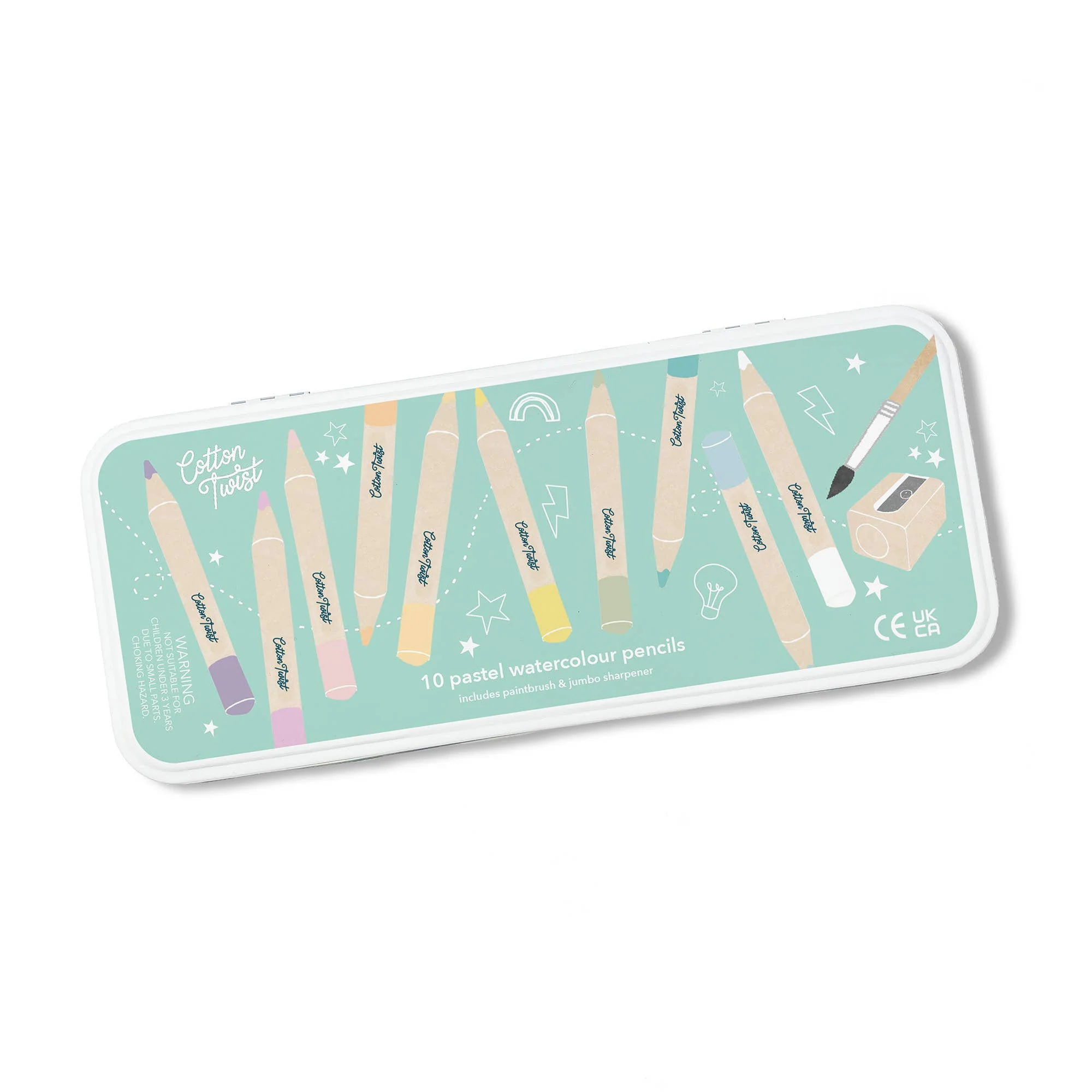 Pastel Mix Watercolour Pencils Gift Set in Reusable Tin - Image 9