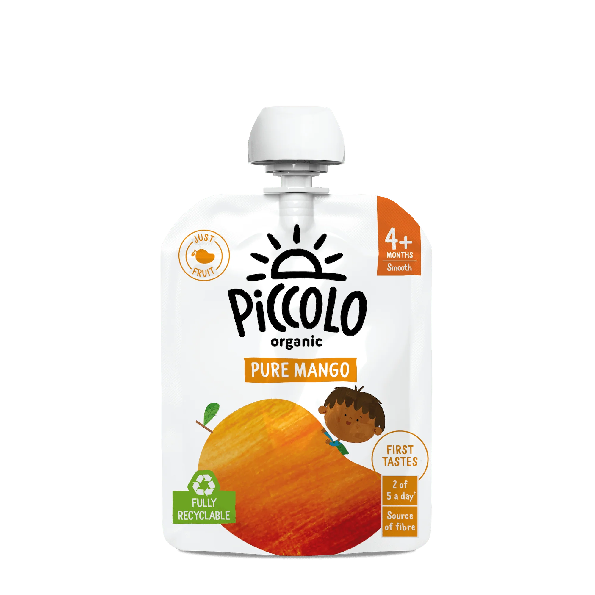 Piccolo Organic Pure Mango Baby Food Pouch 70g 4m+
