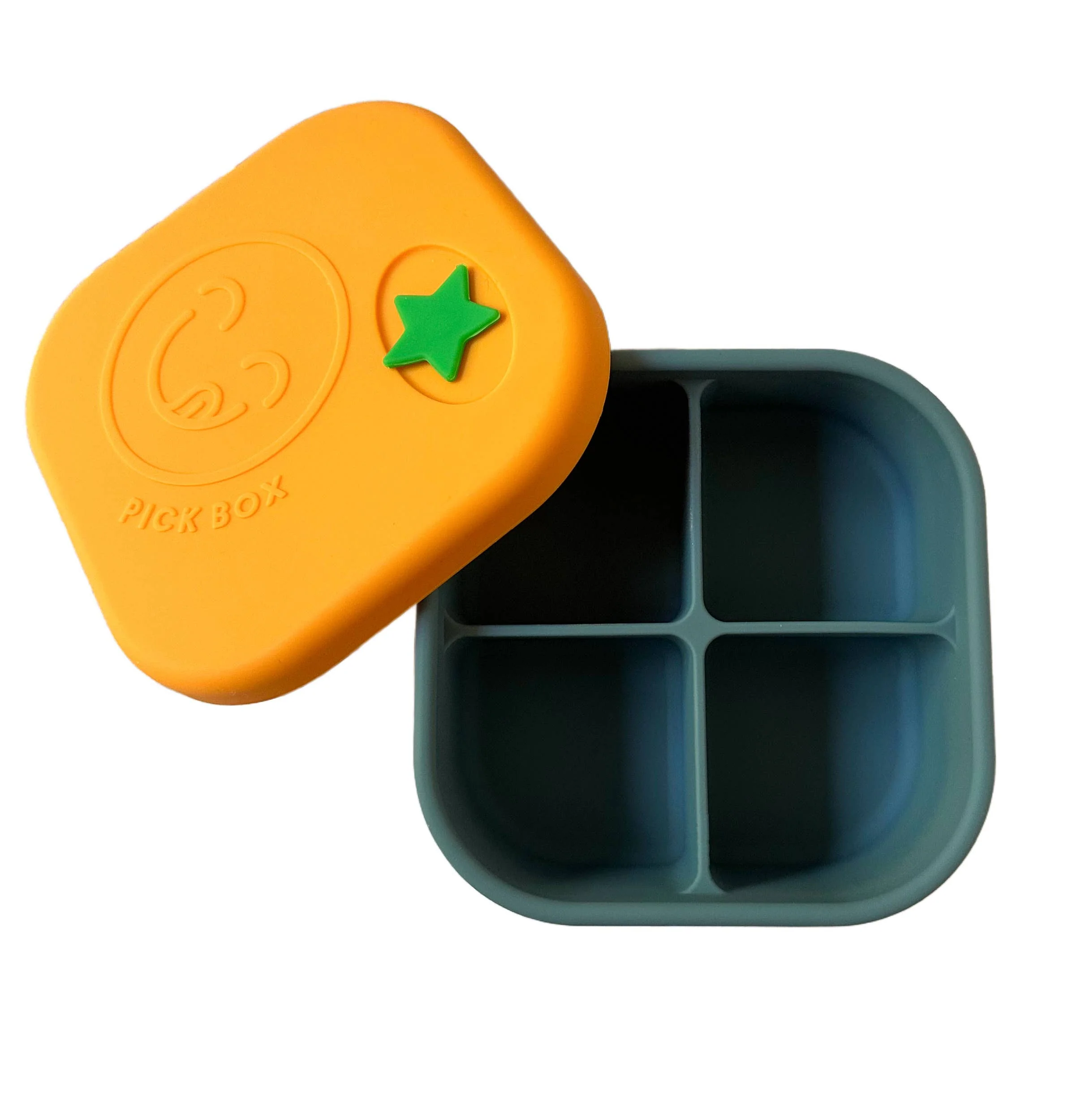 Pick Plates Pick Box Snack Silicone Snack Box – 4 Compartment 500ml - Image 10
