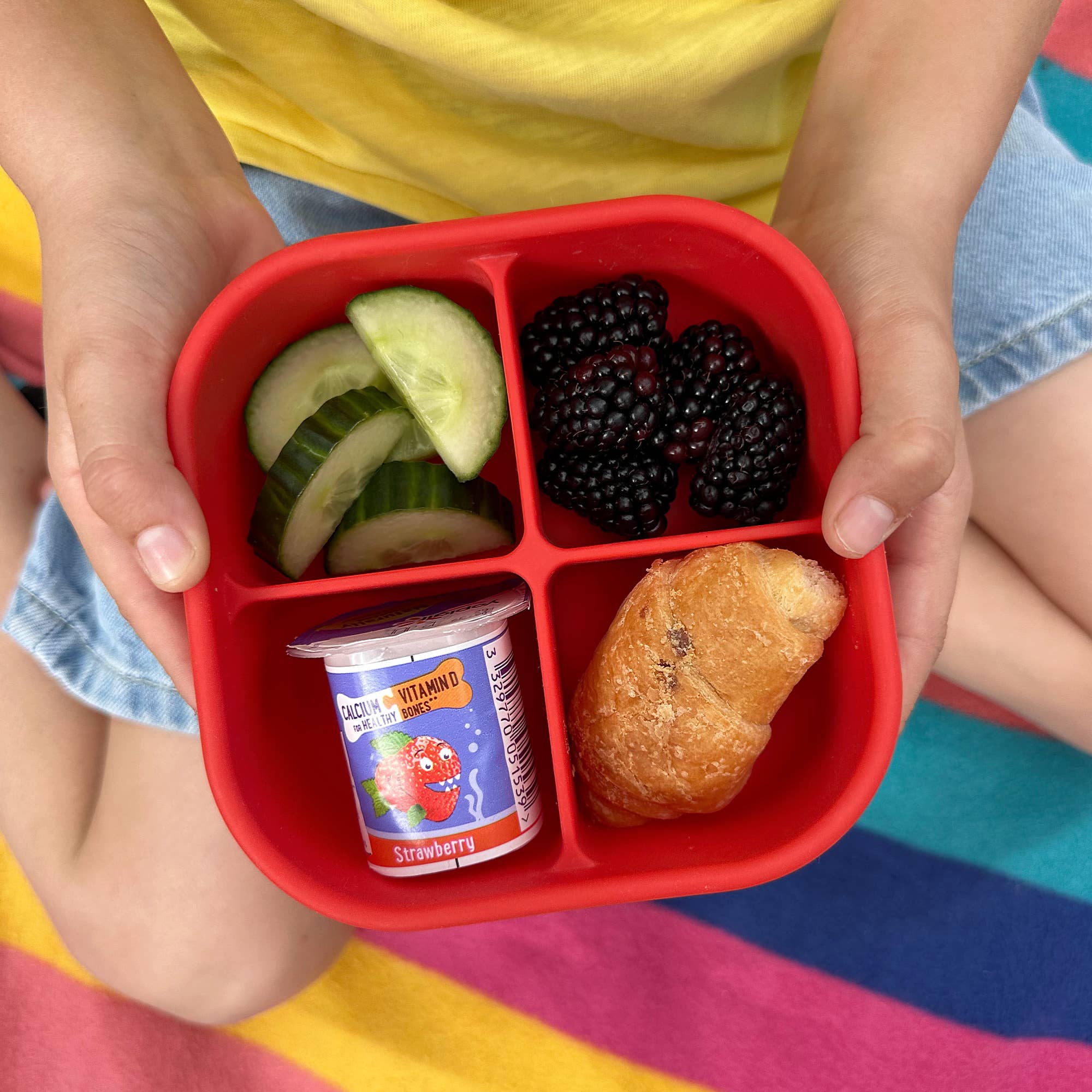 Pick Plates Pick Box Snack Silicone Snack Box – 4 Compartment 500ml - Image 11