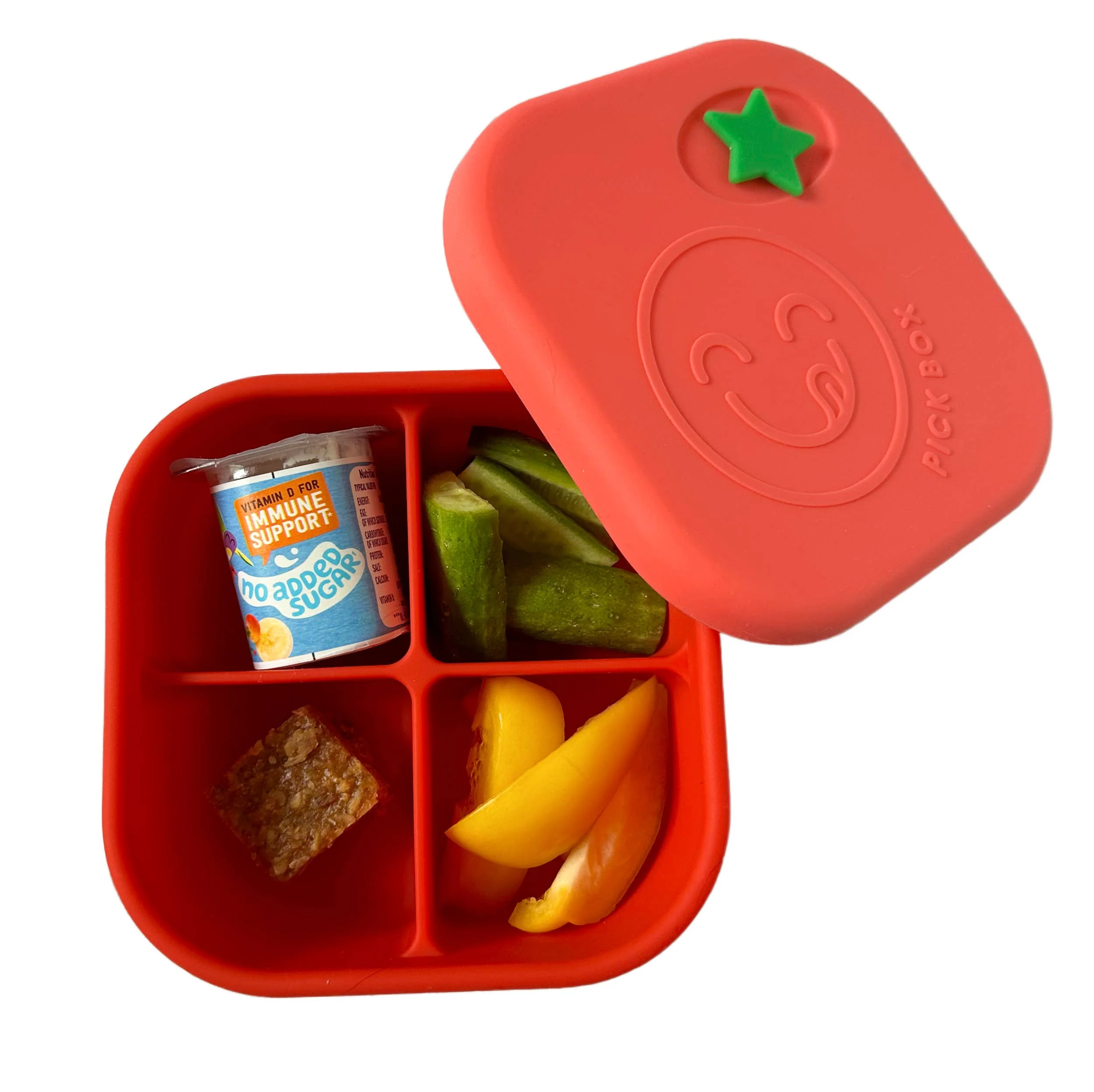 Pick Plates Pick Box Snack Silicone Snack Box – 4 Compartment 500ml - Image 17
