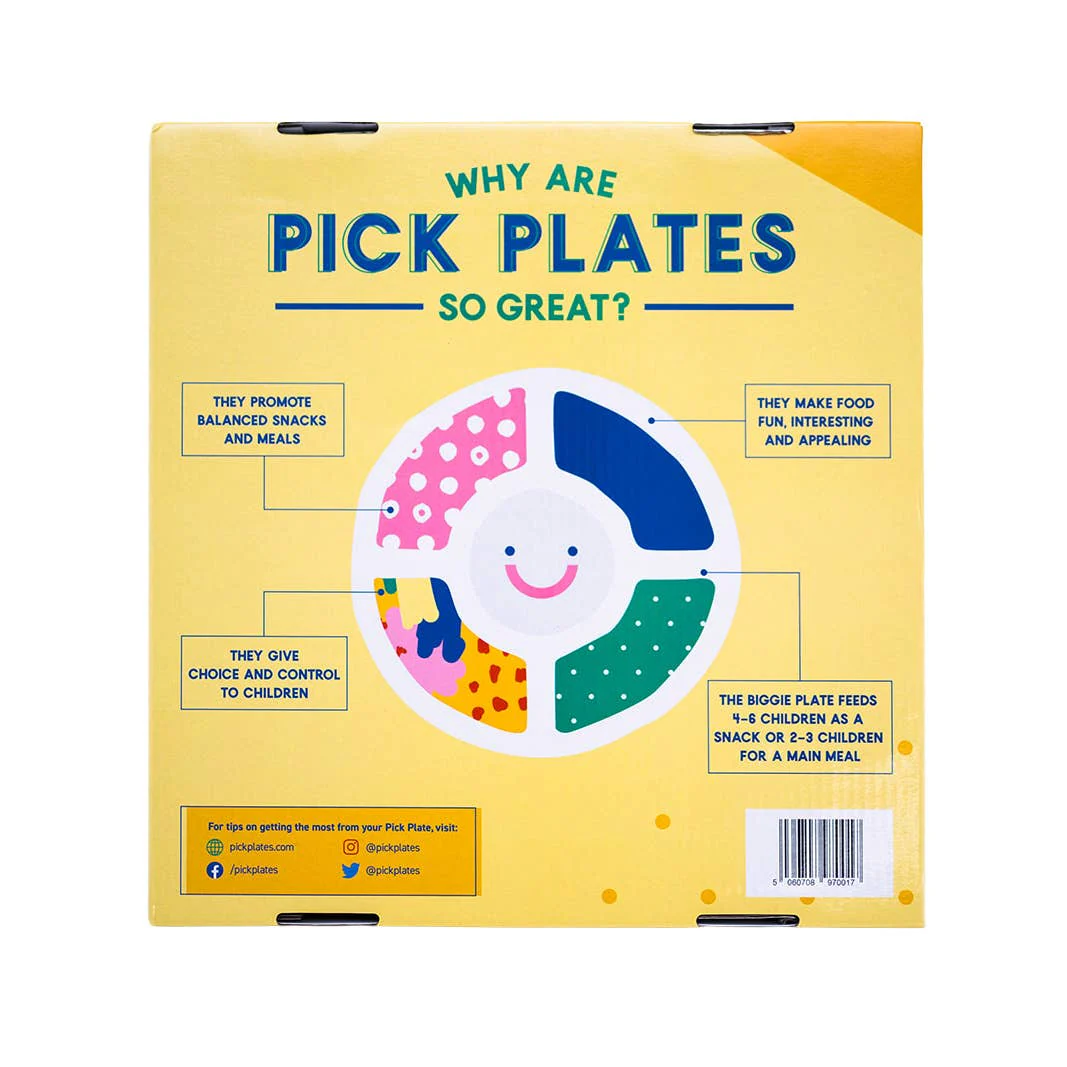 Pick Plates Biggie Divided Plate – 5 Compartment Kids Plate 29.5cm - Image 2