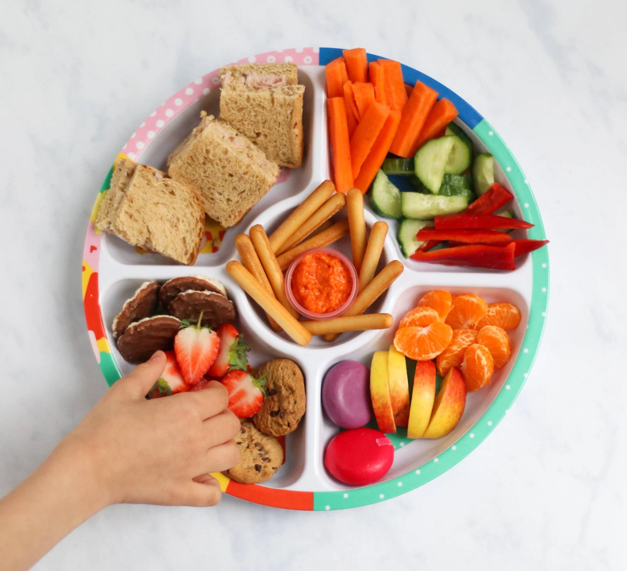 Pick Plates Biggie Divided Plate – 5 Compartment Kids Plate 29.5cm - Image 4