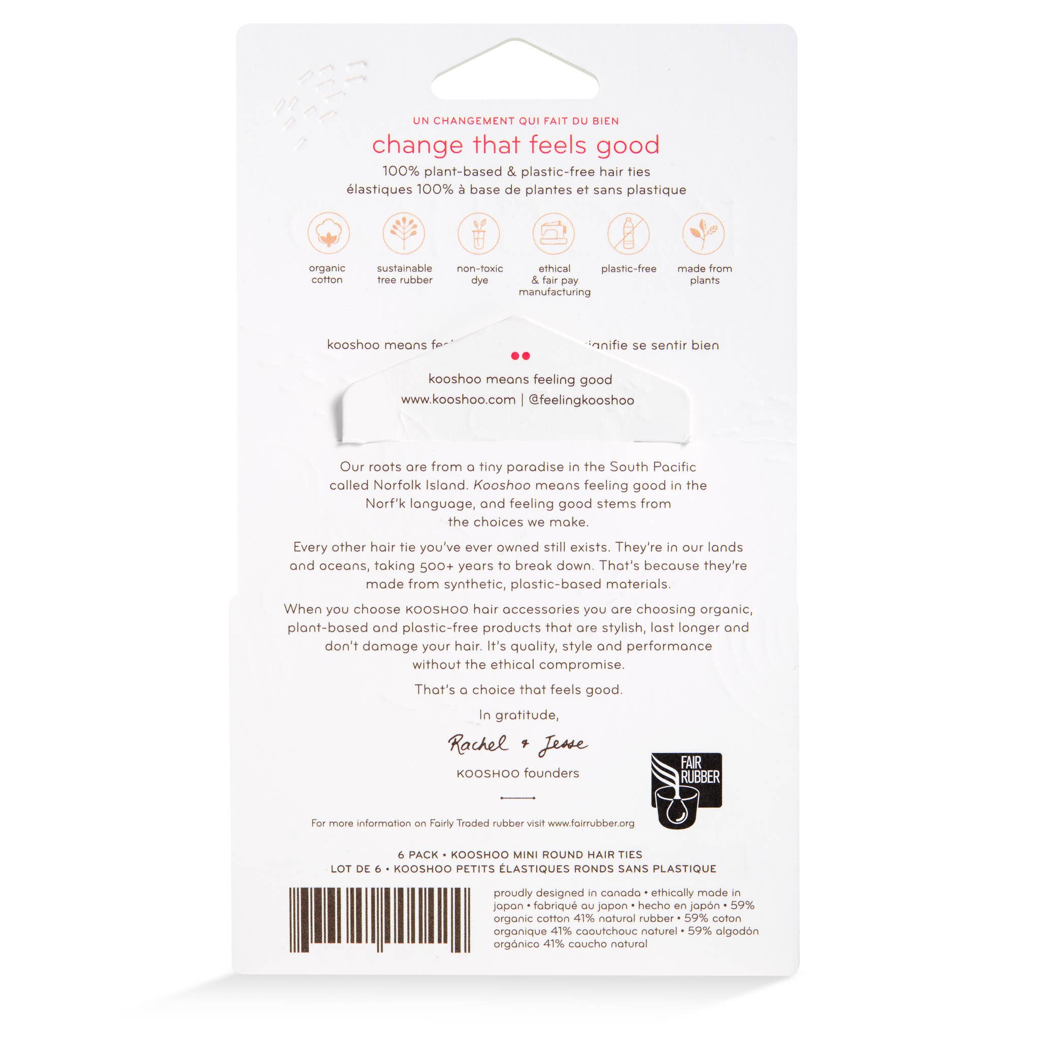Plastic-Free Round Hair Ties Mini 6-Pack – Pastel Blooms - Image 8