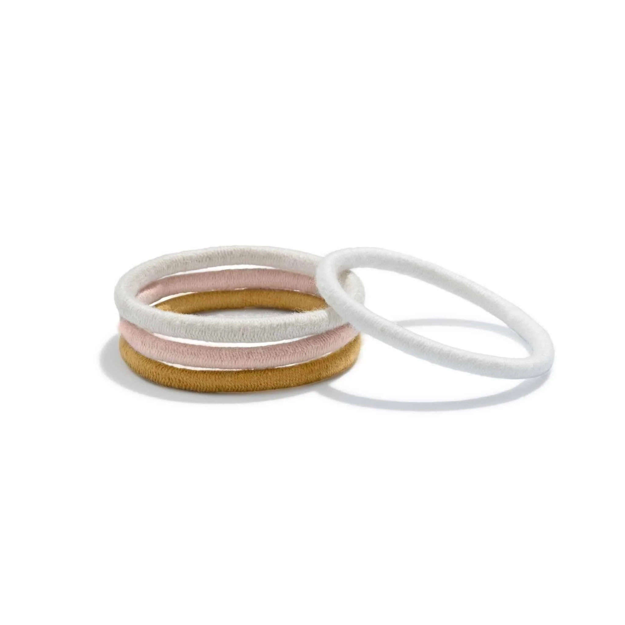 KOOSHOO Plastic-Free Round Hair Ties Mondo 4-Pack – Golden Fibres - Image 5