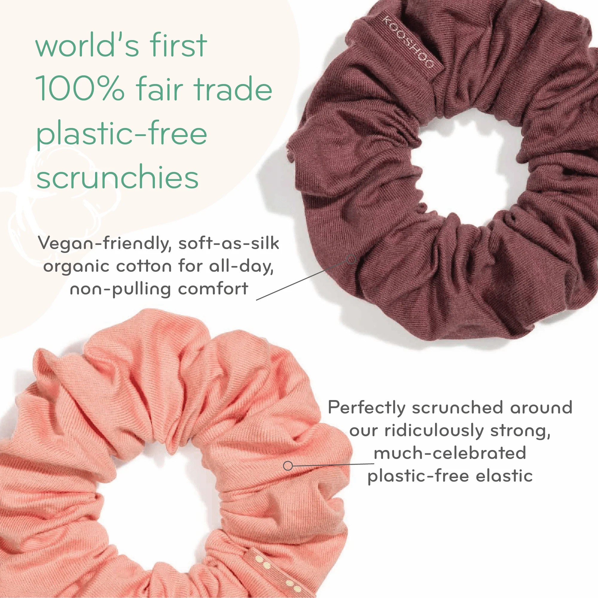 Plastic-Free Scrunchies True Blue – Organic Cotton - Image 10