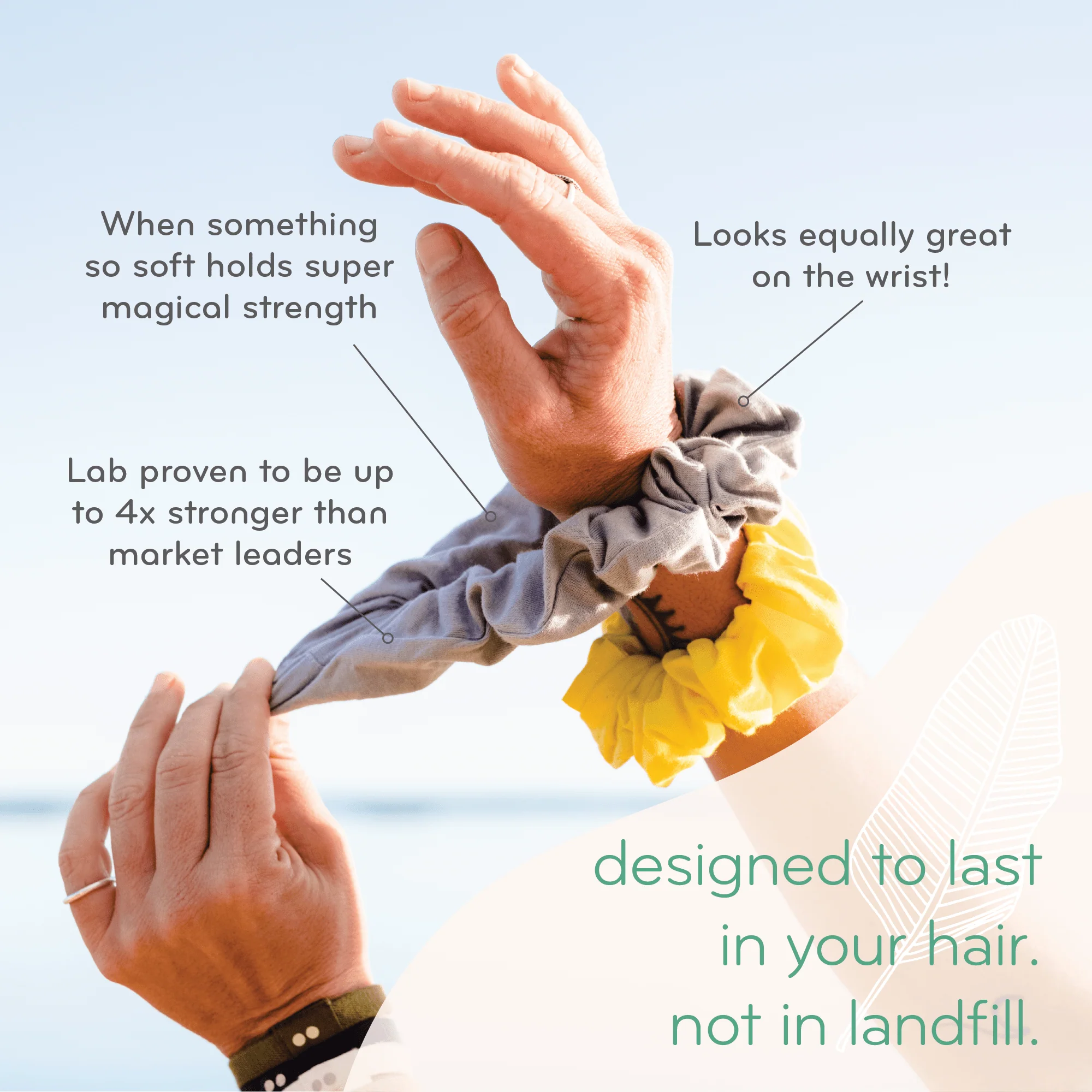 Plastic-Free Scrunchies True Blue – Organic Cotton - Image 11